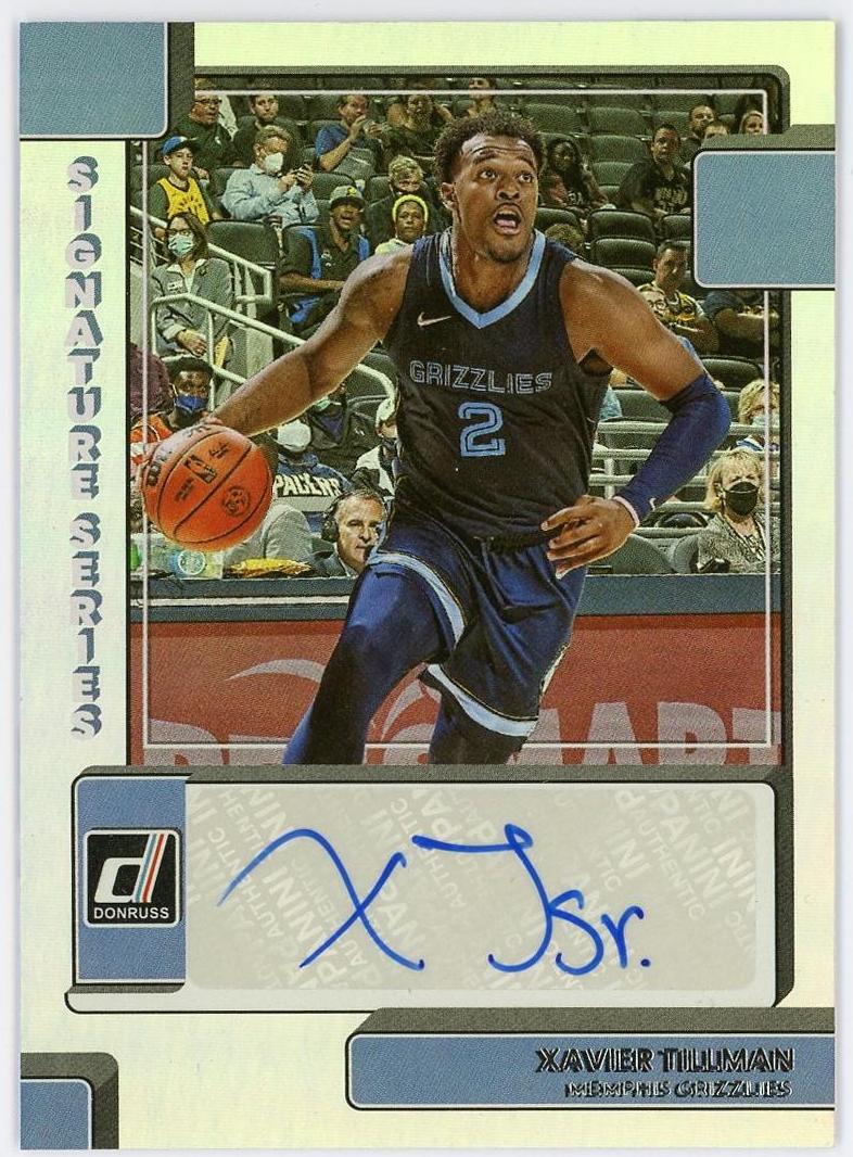 2022-23 Panini Donruss Xavier Tillman 泽维尔蒂尔曼 杜蕾斯 签字 银折 折射 灰熊 卡品如图 0YQ3/11.16