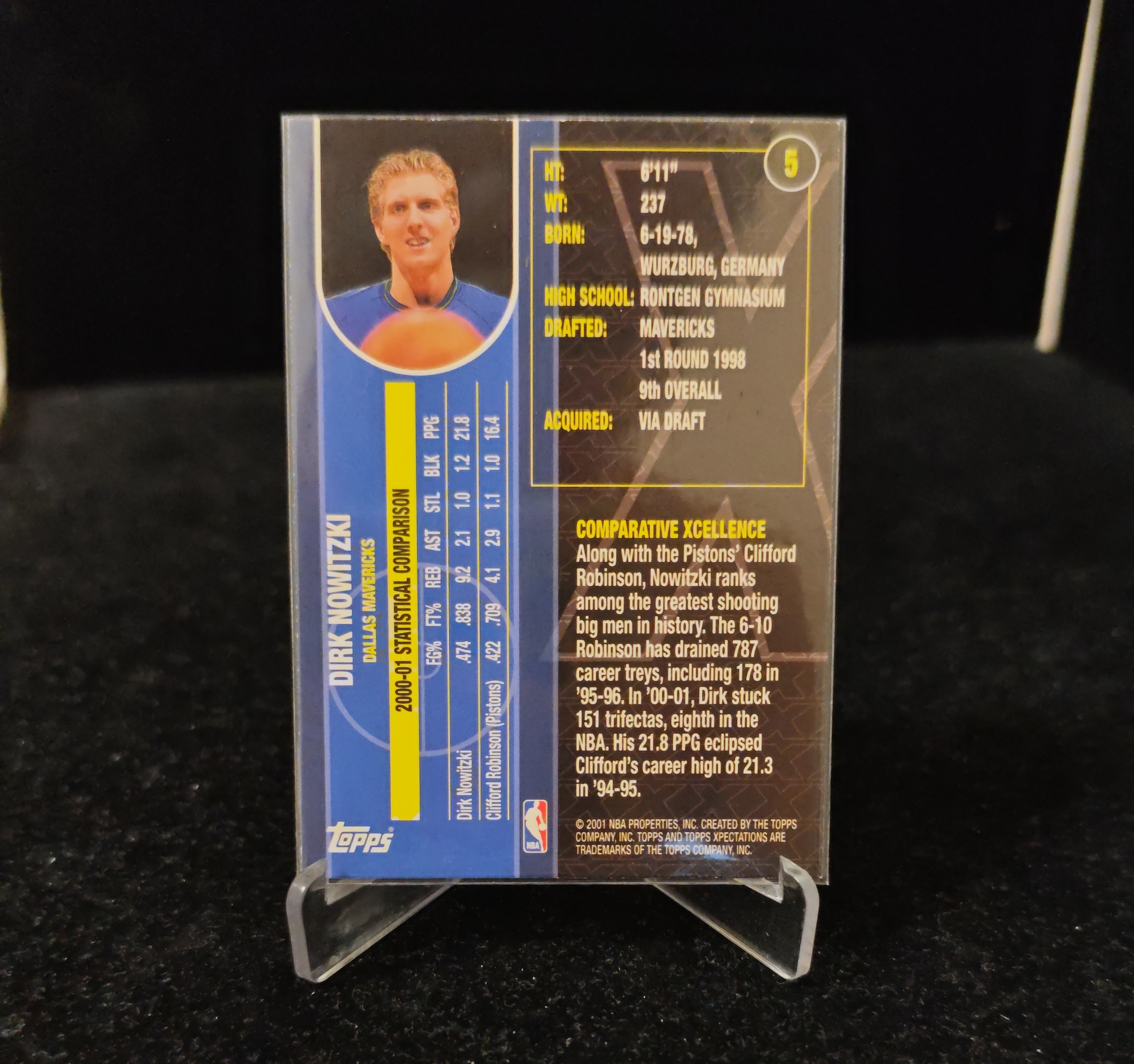 2000-01 Topps Xpectations Dirk Nowitzki #5 达拉斯小牛 德克诺维斯基 德国战车 卡品如图