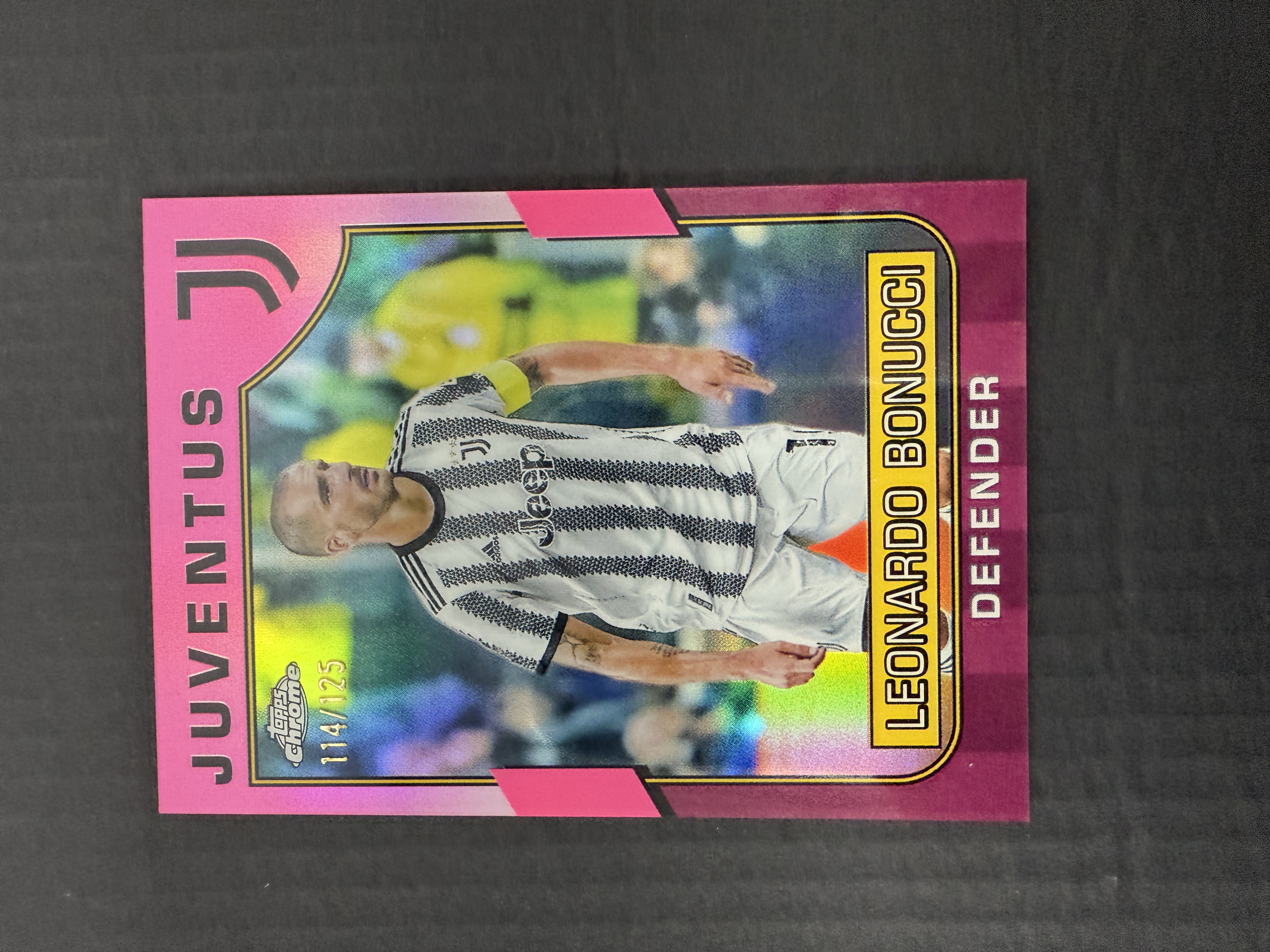 【GOAT山羊拍卖】D哥 2023-24赛季 topps chrome尤文图斯队盒系列 博努奇 粉折 /125 尤文图斯 品相如图