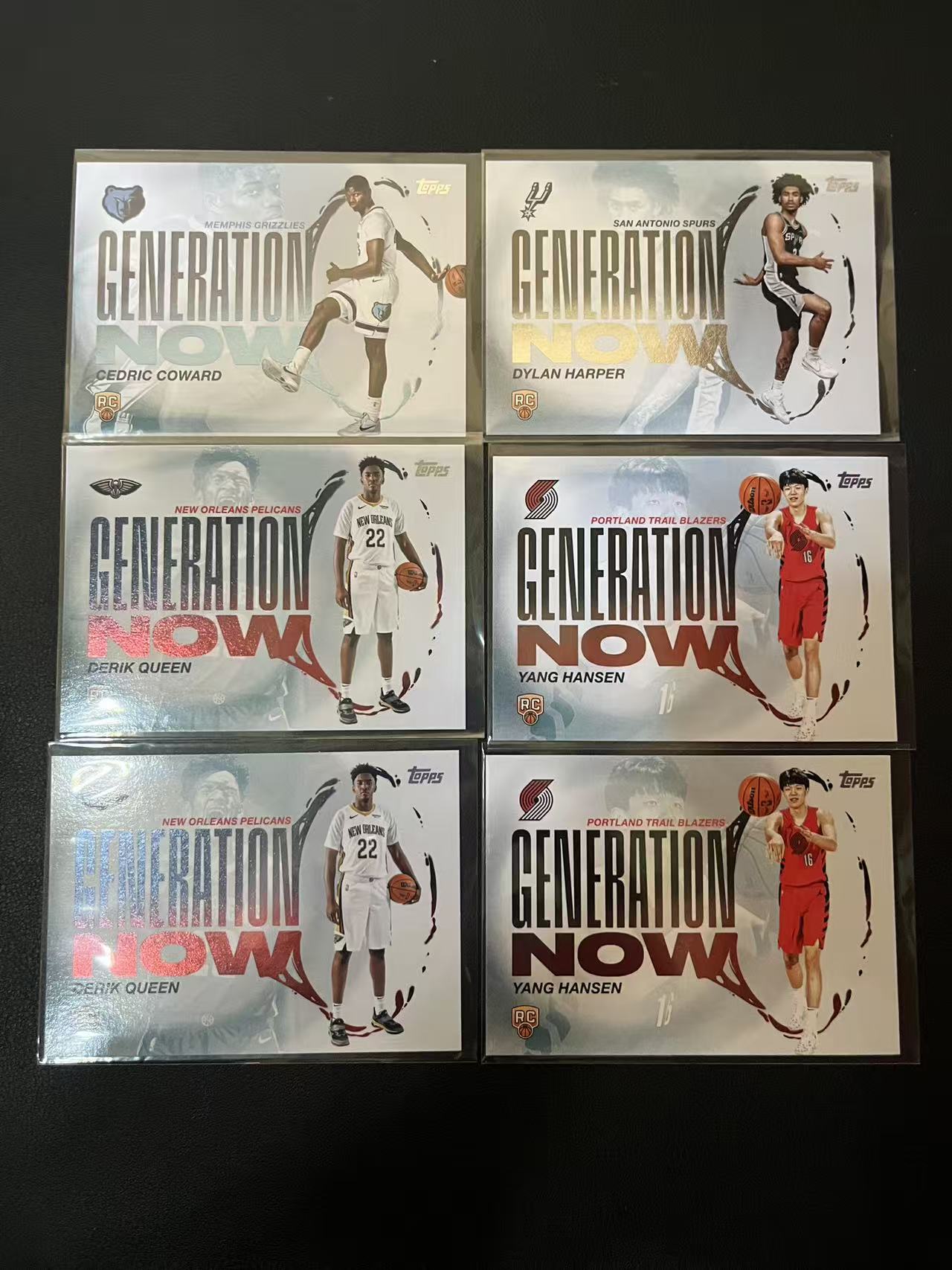 2025 Topps Flagship Cedric Coward RC 塞德里克 考沃德 迪伦 哈珀 杨瀚森 德里克 Generation Now 新生代 特卡 6张 卡品如图 龙龙龙