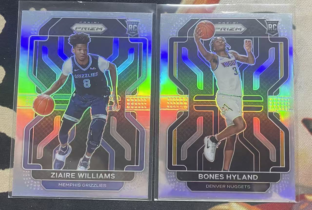 2021-22 Panini Prizm Bones Hyland 伯纳斯·海兰德 扎伊尔·威廉姆斯 银折 rc 新秀 折射 打包 适合彩虹 pz 值得收藏(猴子卡社)