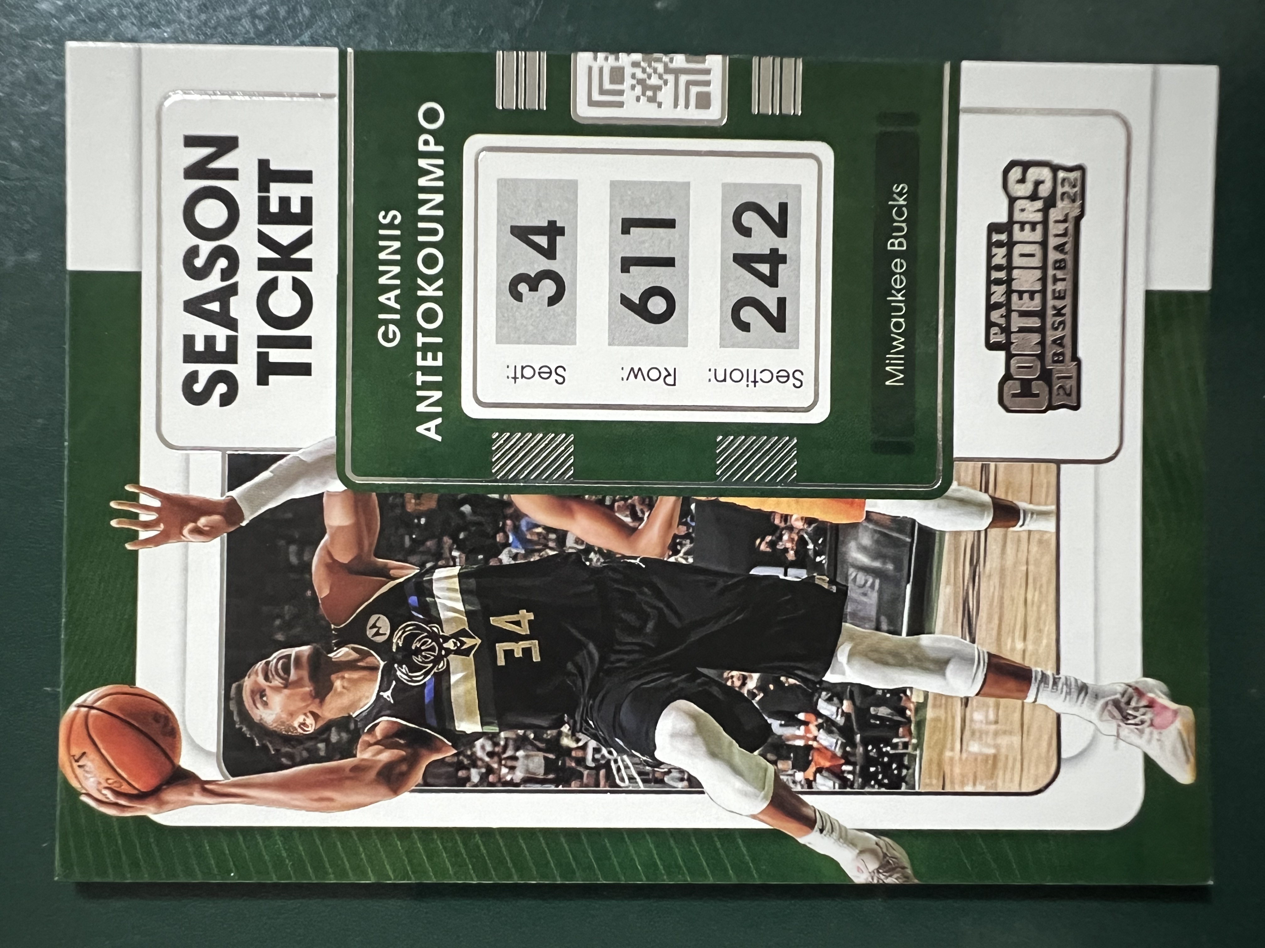 2021-22 Panini Contenders Giannis Antetokounmpo 扬尼斯 阿德托昆博 字母哥 球票 Base 收藏凑套 卡品如图 免费代拍