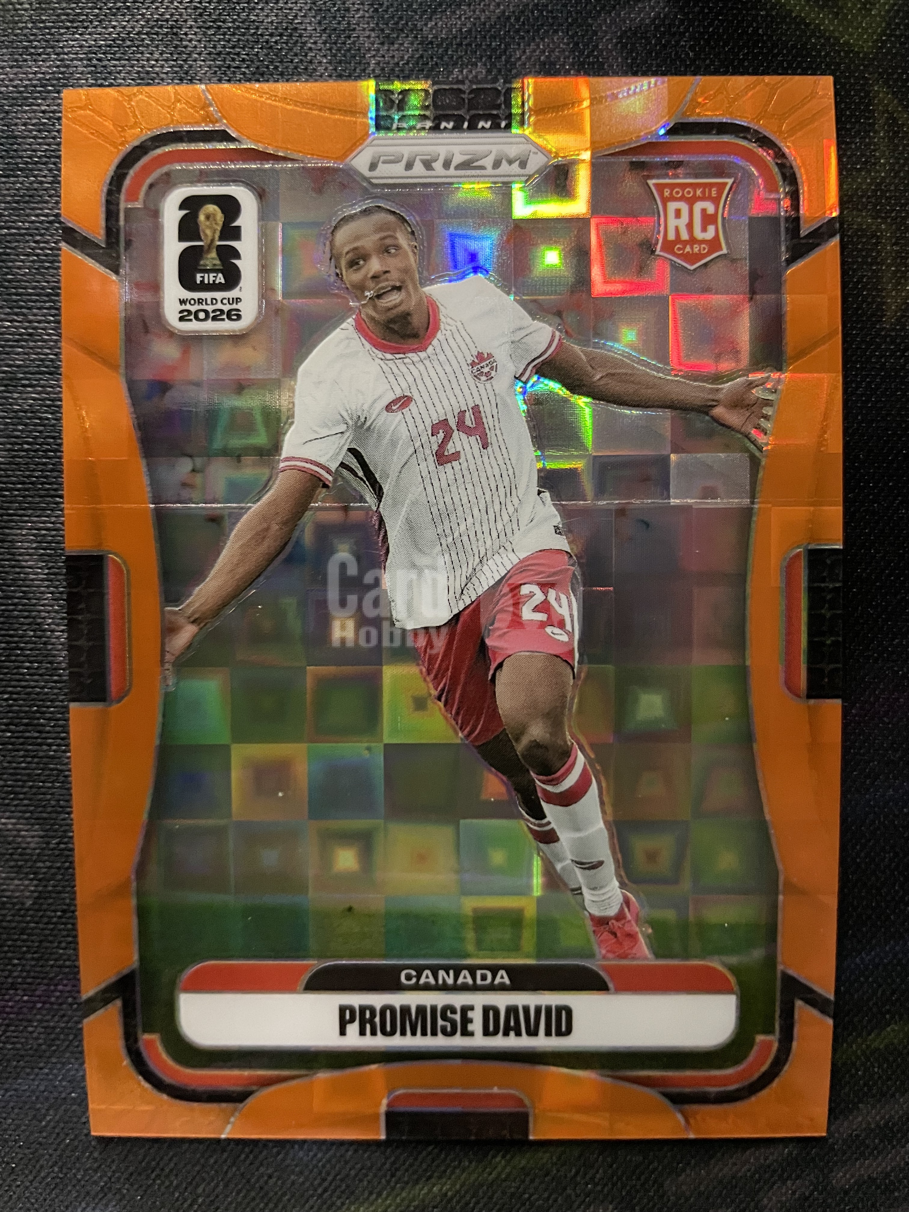 2026 Panini Prizm Fifa World Cup Mahmoud Al-mardi RC 【逸潮玩】PZ 新秀 加拿大 普罗米斯 戴维 橙潘多拉折 折射 限量/215编 qlm 05