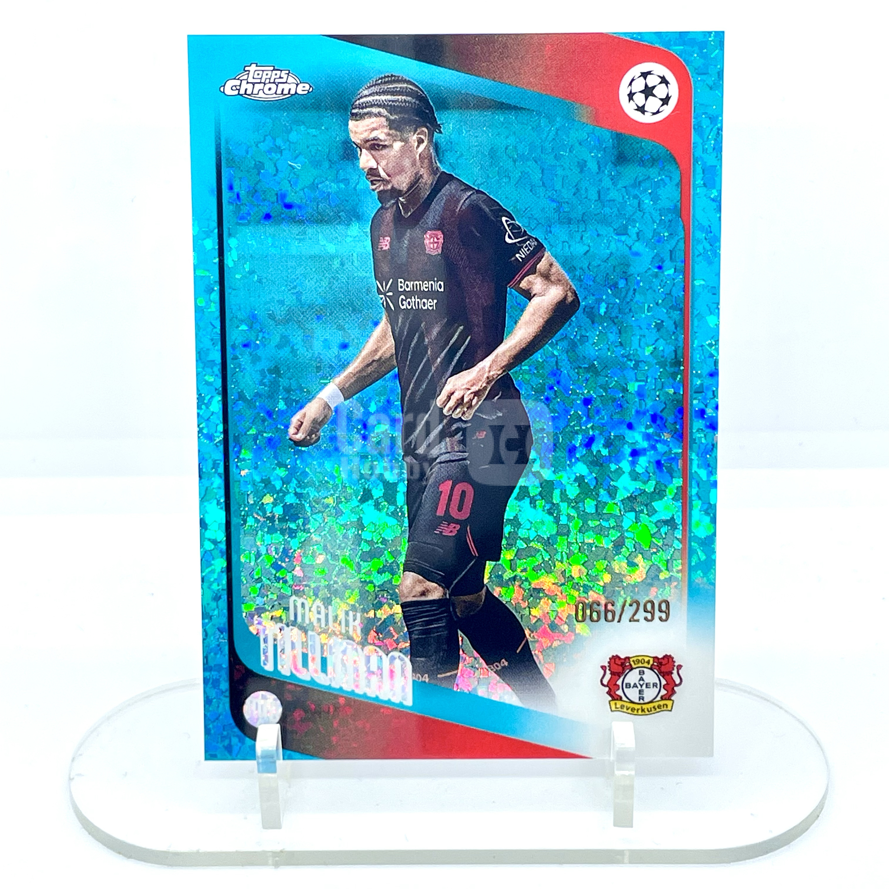 2526 Topps Chrome Leverkusen Malik Tillman Blue-Green Diamond 066/299编 青绿钻石折 蒂尔曼 勒沃库森 欧冠【芥末-阿玮】