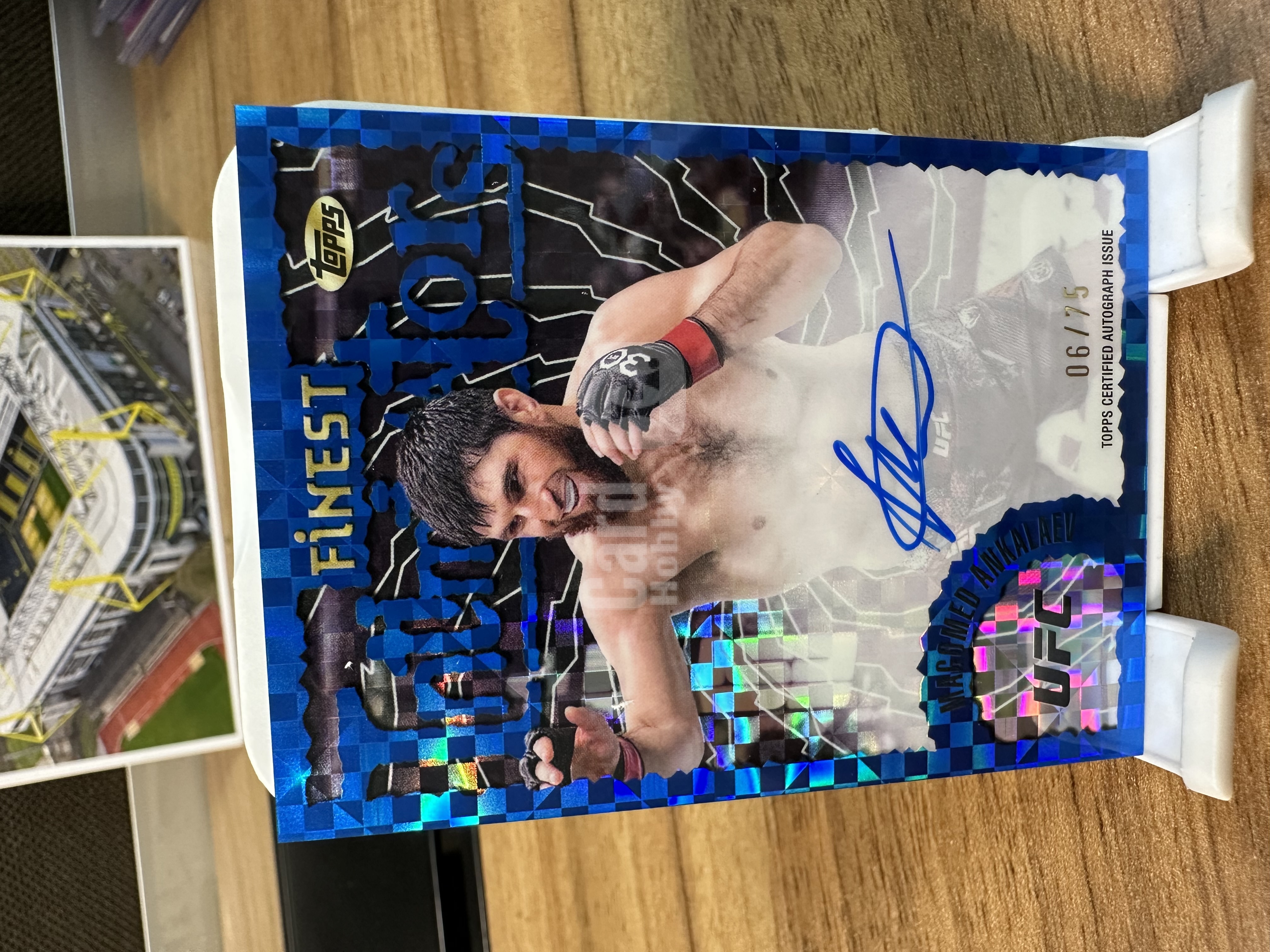 2024 Topps Finest Magomed Ankalaev UFC INTIMIDATORS AUTOGRAPH 哈梅德・安卡拉耶夫 卡签 75编 蓝格子折
