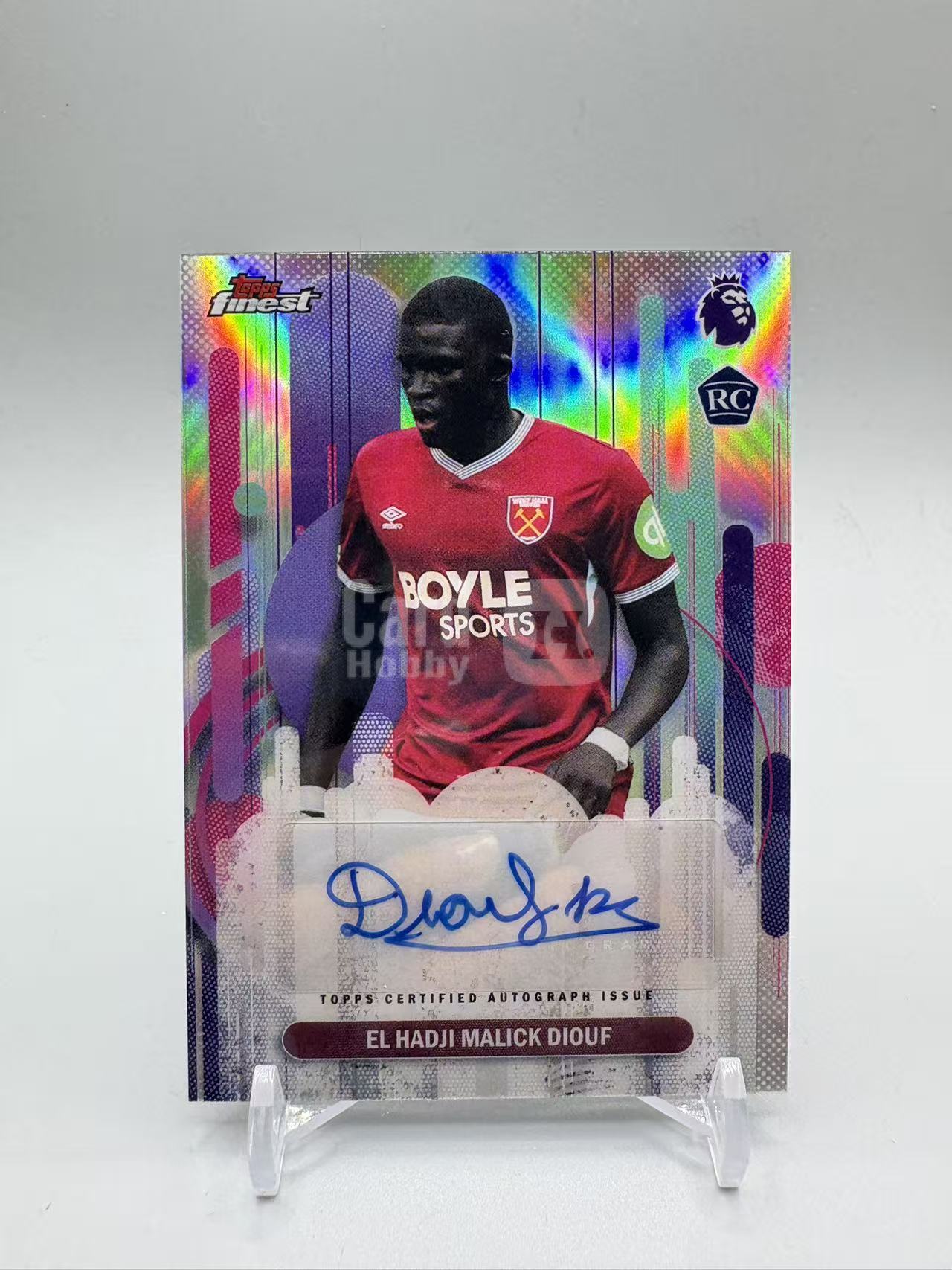 2026 Topps Finest MALICK DIOUF RC 【灰灰代拍】finest 新秀 马利克 迪乌夫 签字 银折签 西汉姆联 鼠