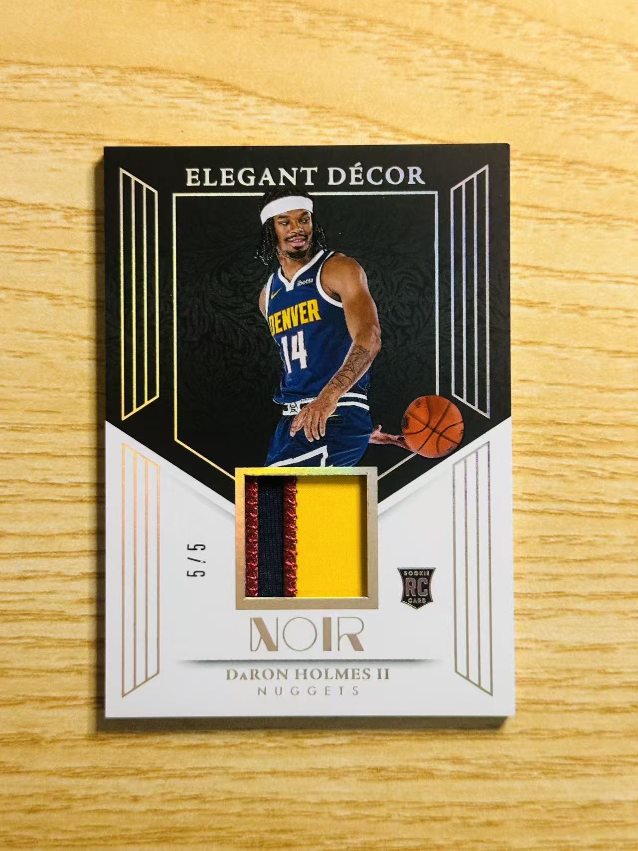 2024-25 Panini Noir DaRon Holmes II 嘿嘿代卖 诺尔 达龙 霍姆斯 新秀 RC 球衣 物料 5编 5/5编 尾编 低编 掘金 Patch 收藏必备