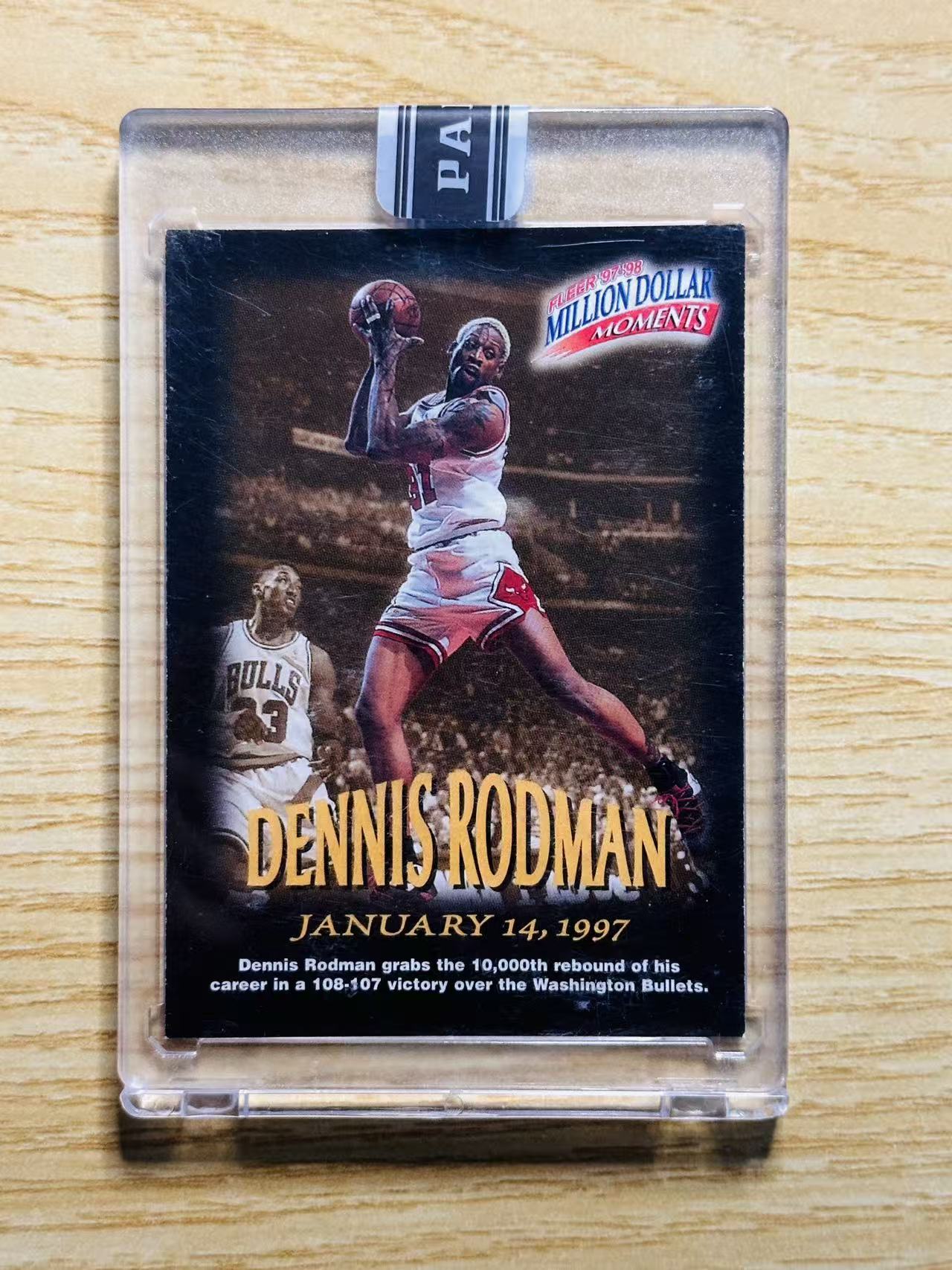 1997 Topps moment Dennis Rodman 嘿嘿代卖 丹尼斯 罗德曼 百万奖金 老卡 老特 大虫 公牛 实卡精美 收藏必备