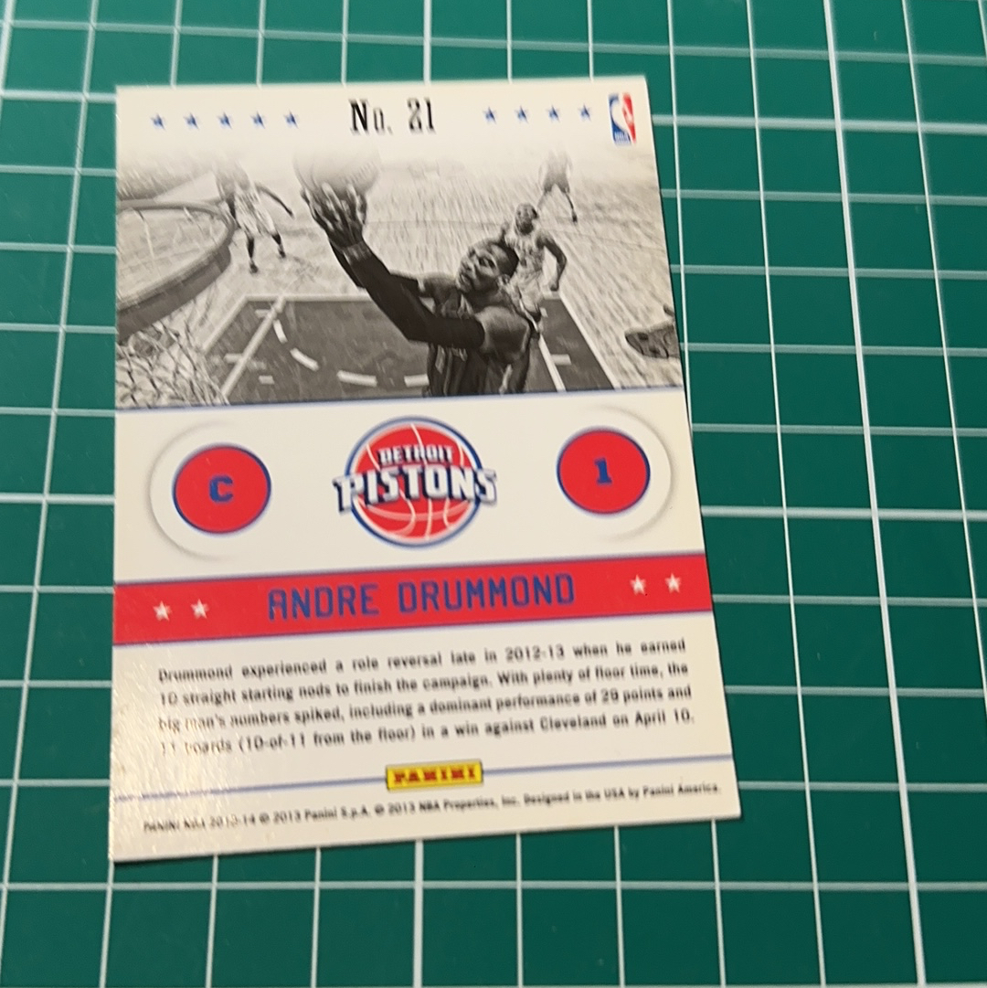 2013-14 Panini Americana Andre Drummond S.p.a. 安德烈德拉蒙德 庄神 横版特卡 篮圈 扣篮 十年老卡 绝版卡 稀有大比例