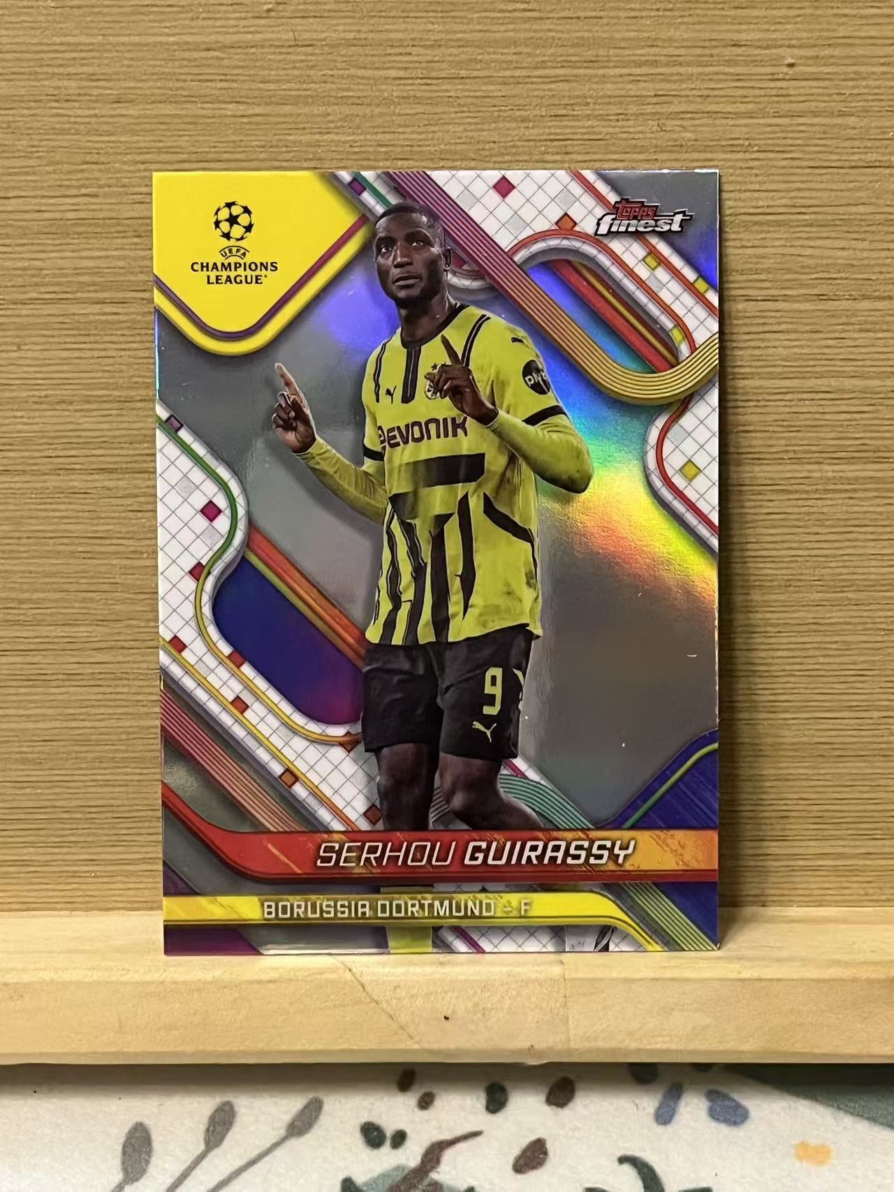 2025 Topps Finest serhou guirassy 吉拉西 多特蒙德 银折 欧冠 实卡精美 卡品如图 LZ7