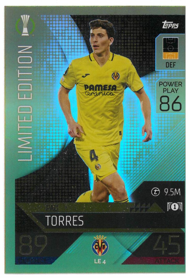 2022-23 Topps Match Attax 歐戰 游戲版 限量卡 比利亞雷亞爾 保托雷斯