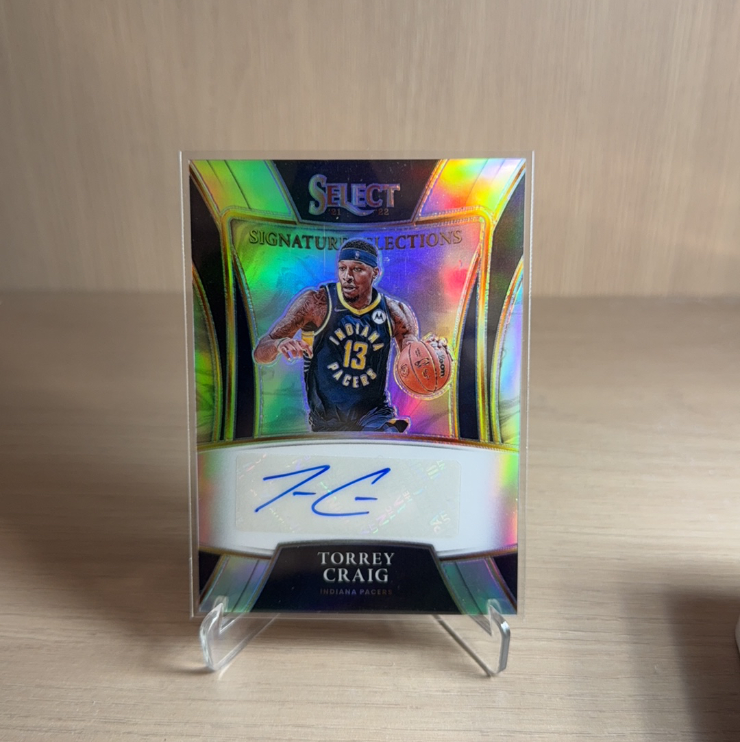 2021-22 Panini Select Torrey Craig 【免费代卖】步行者 拖瑞 克雷格 银折 折射 SELECT 签字 贴签 折射 卡品如图 值得收藏