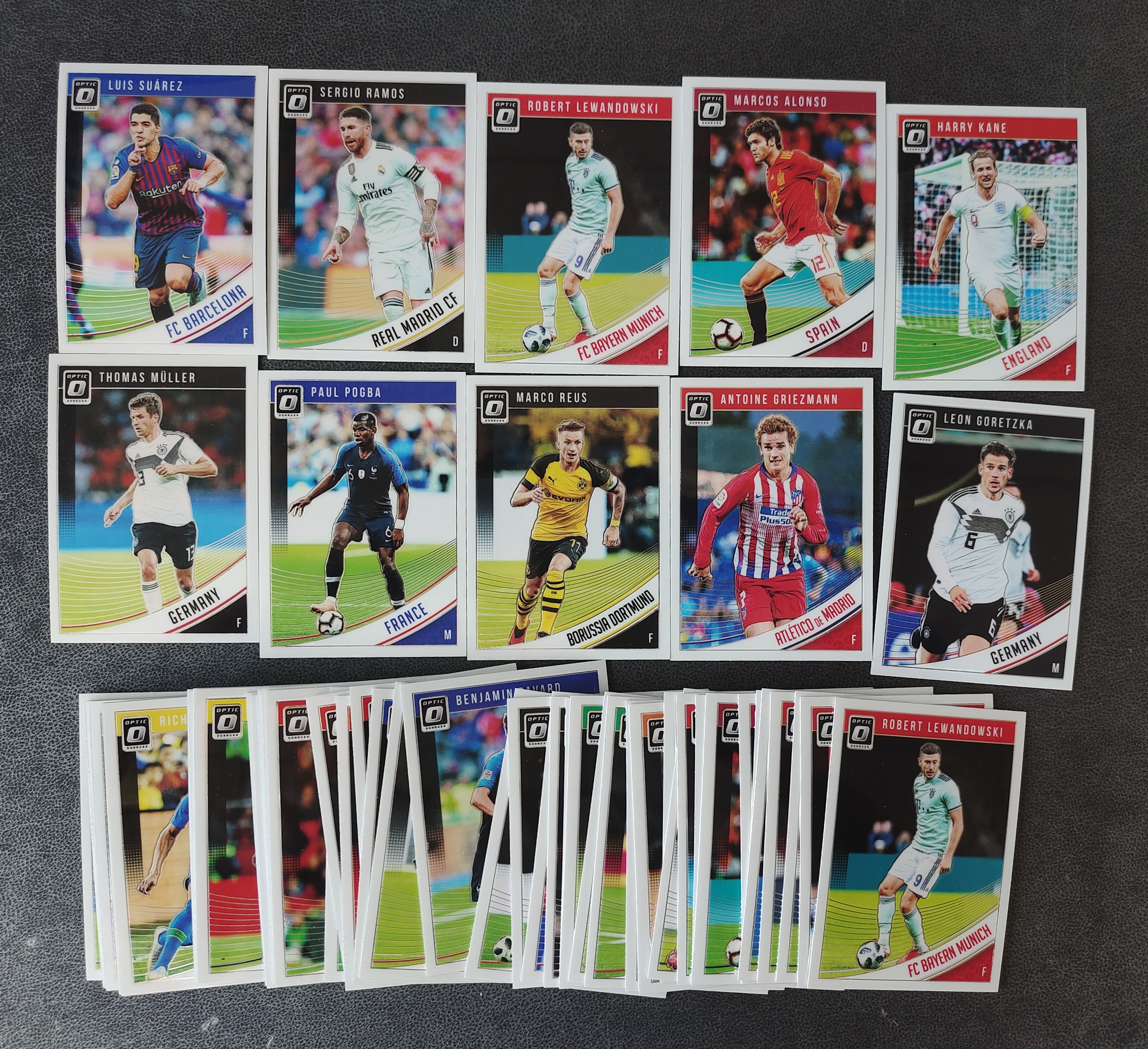 2018-19 panini donruss 杜蕾斯 optic 苏亚雷斯 拉莫斯 莱万 阿隆索 凯恩 格列茨曼 博格巴 穆勒 普卡打包 凑套必备