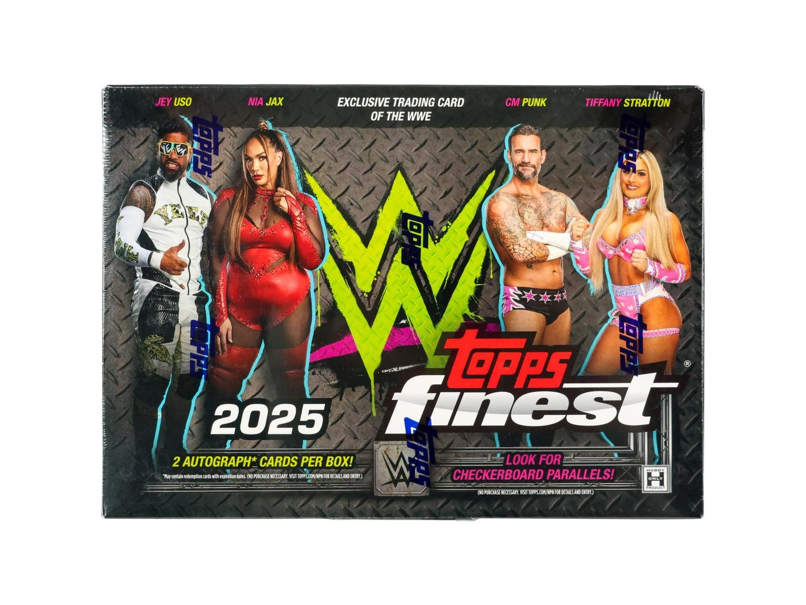 2025 Topps Finest Hobby 单盒 原封 WWE Hobby盒 博新秀 爆金 暗能量特卡 大比例 1/1 博巨石强森 塞纳 送葬者【黄油手代卖】