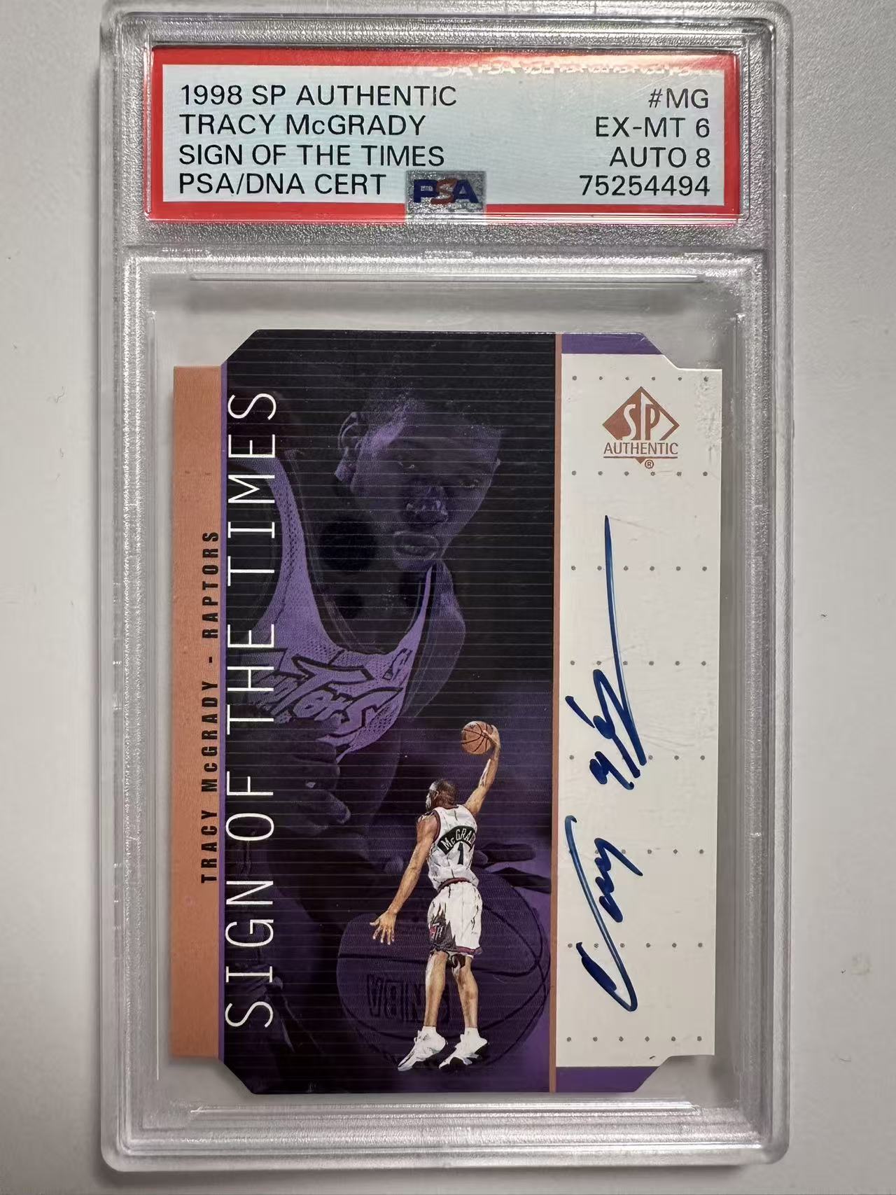 1999 Upper Deck SP Authentic Tracy McGrady 特雷西 麦克格雷迪 麦迪 卡签 PSA评级 老卡很美 难得全签!