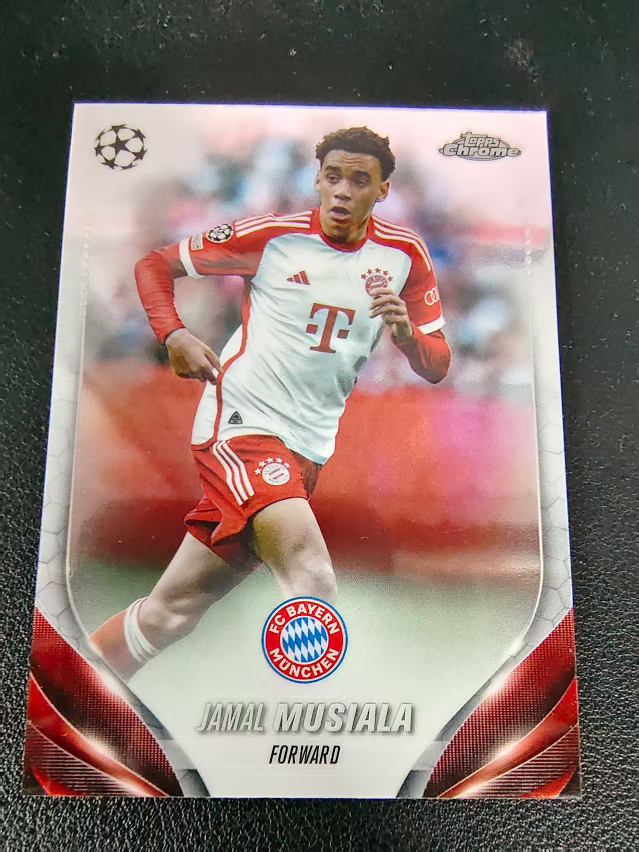【可合并,不累计】2024 Topps Chrome Jamal Musiala 穆夏拉 拜仁慕尼黑 欧冠 划痕 边角瑕疵 #160