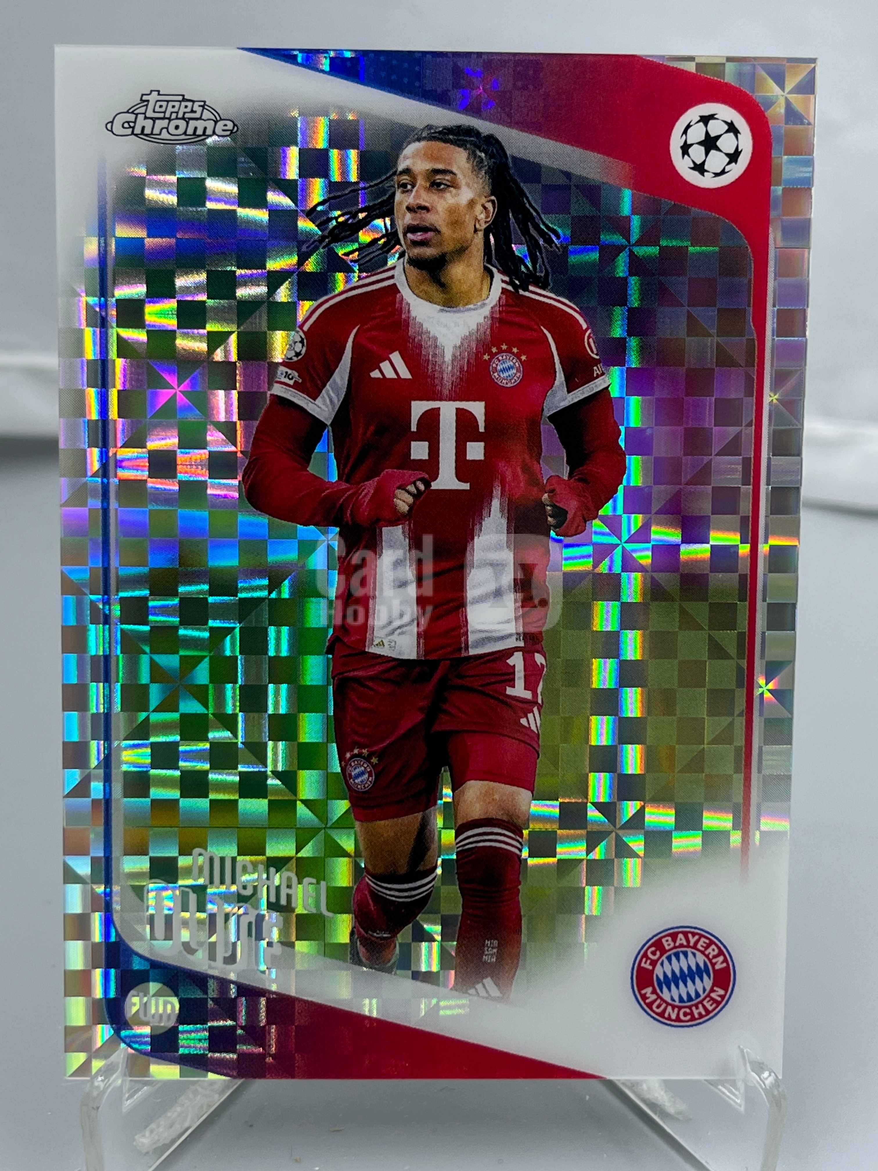 2026 Topps Chrome Michael Olise 欧冠欧战TC 奥利塞 拜仁 法国 银棋盘折 银格子折 折射 官方金球回购计划 【暴富 LK张】ta961