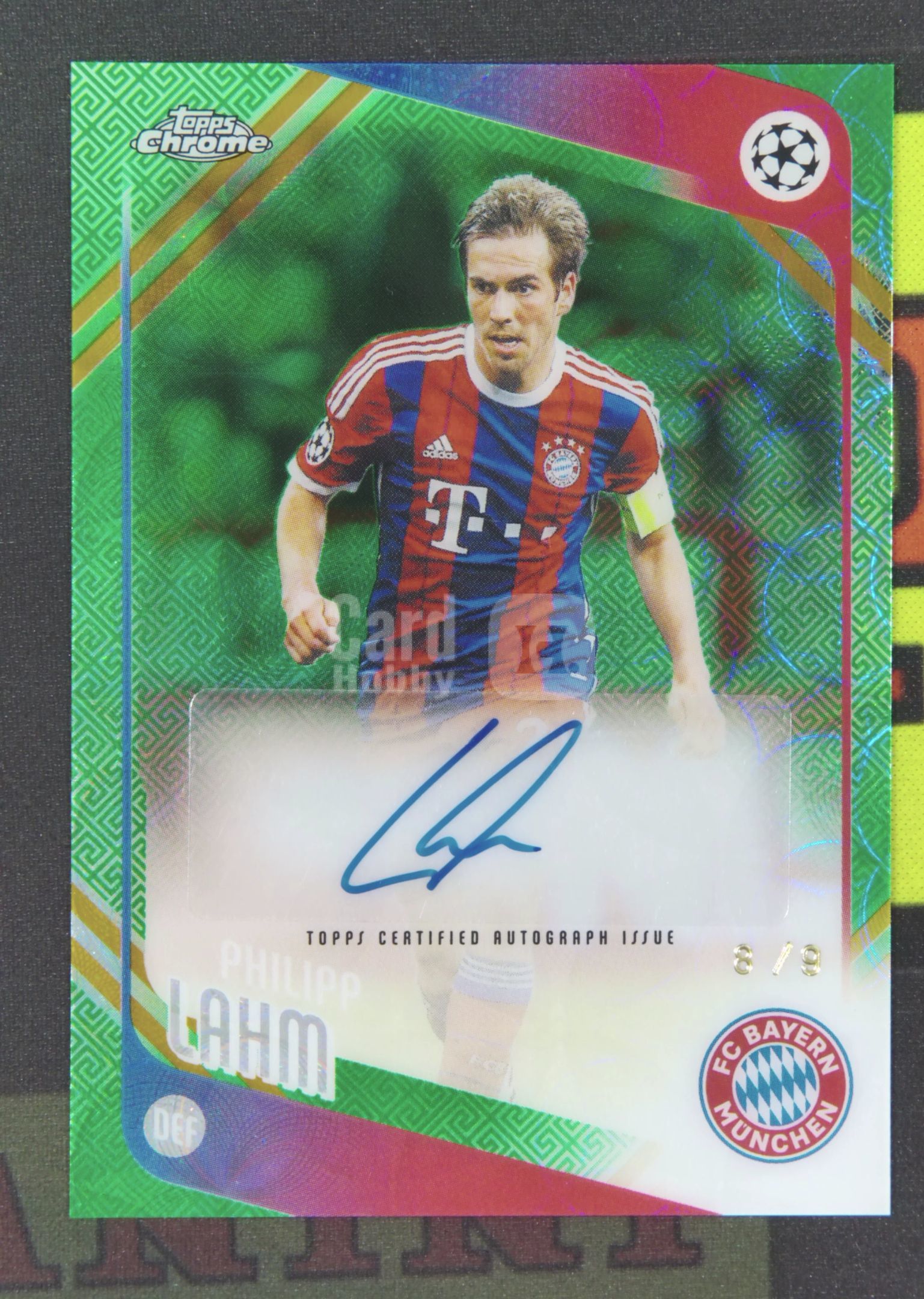 2025-26 Topps Chrome Philipp Lahm Nirvana Project 菲利普 拉姆 拜仁慕尼黑 8/9 签字 绿圈圈 绿钱币 红包 TC 卡品如图 M哥¥