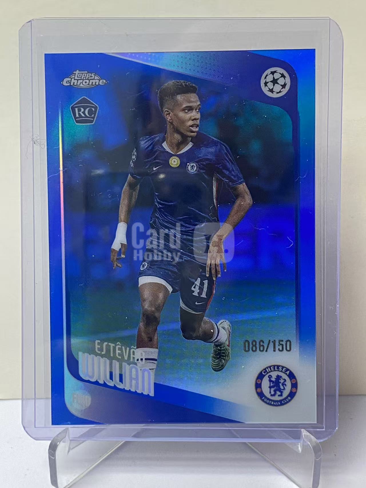 2026 Topps Chrome Estevao Willian RC 欧冠 TC 巴西 切尔西 埃斯特旺 威廉 新秀 蓝折 86/150编 收藏必备 不保卡品 远哥