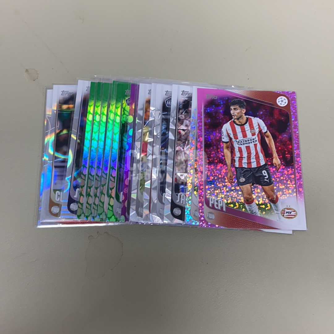 【小牛代拍】2025-26 Topps UCC Ricardo Pepi 欧冠 里卡多 佩皮 埃因霍温 粉碎点折 打包 卡品如图(车仔面)