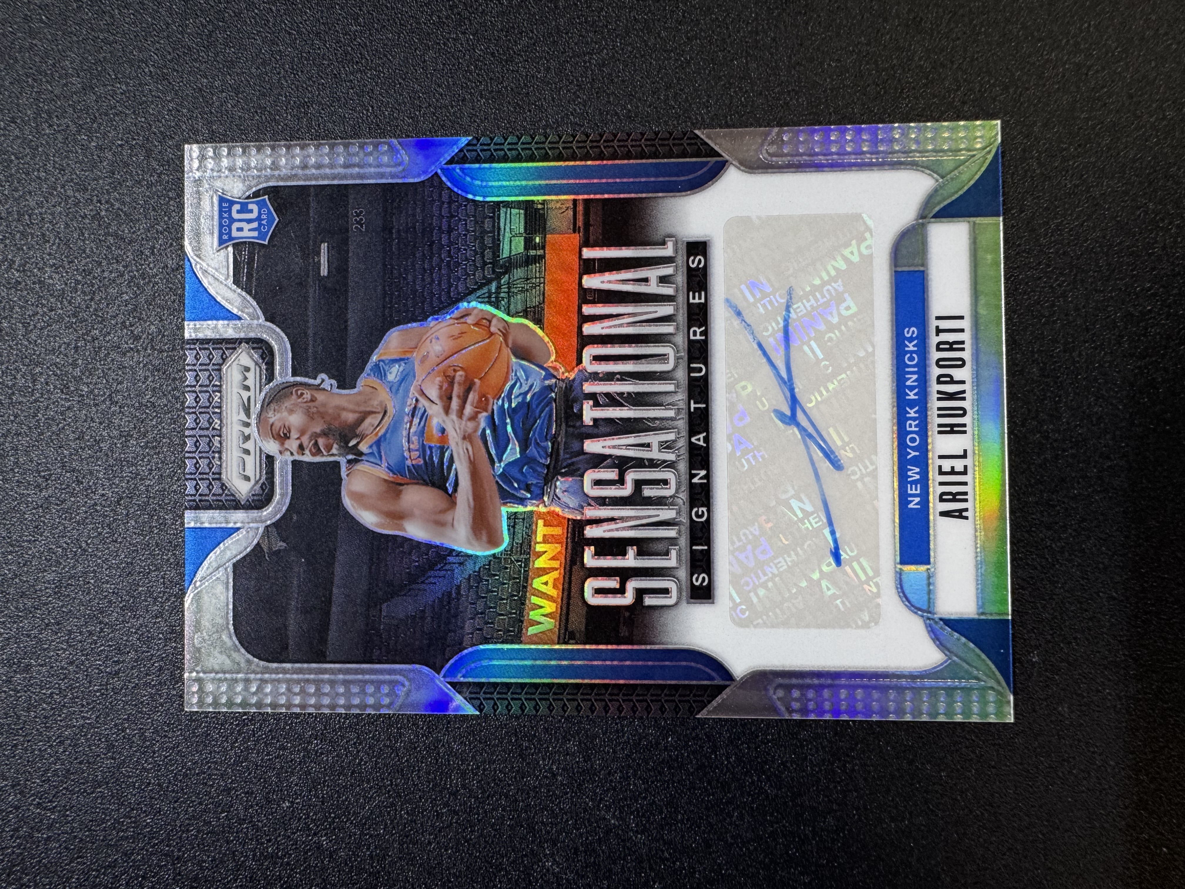 2024-25 帕尼尼 Panini Prizm Pz系列 尼克斯 Ariel Hukporti 阿里尔 胡克波尔蒂 新秀RC 签字 新秀签 SS签 潜力新秀