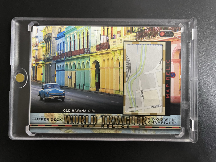 2018 Upper Deck traveler map Cuba 【hellfire拍卖】古德温goodwin世界旅游地图 古巴 哈瓦那 微瑕如图介意勿拍 jjj