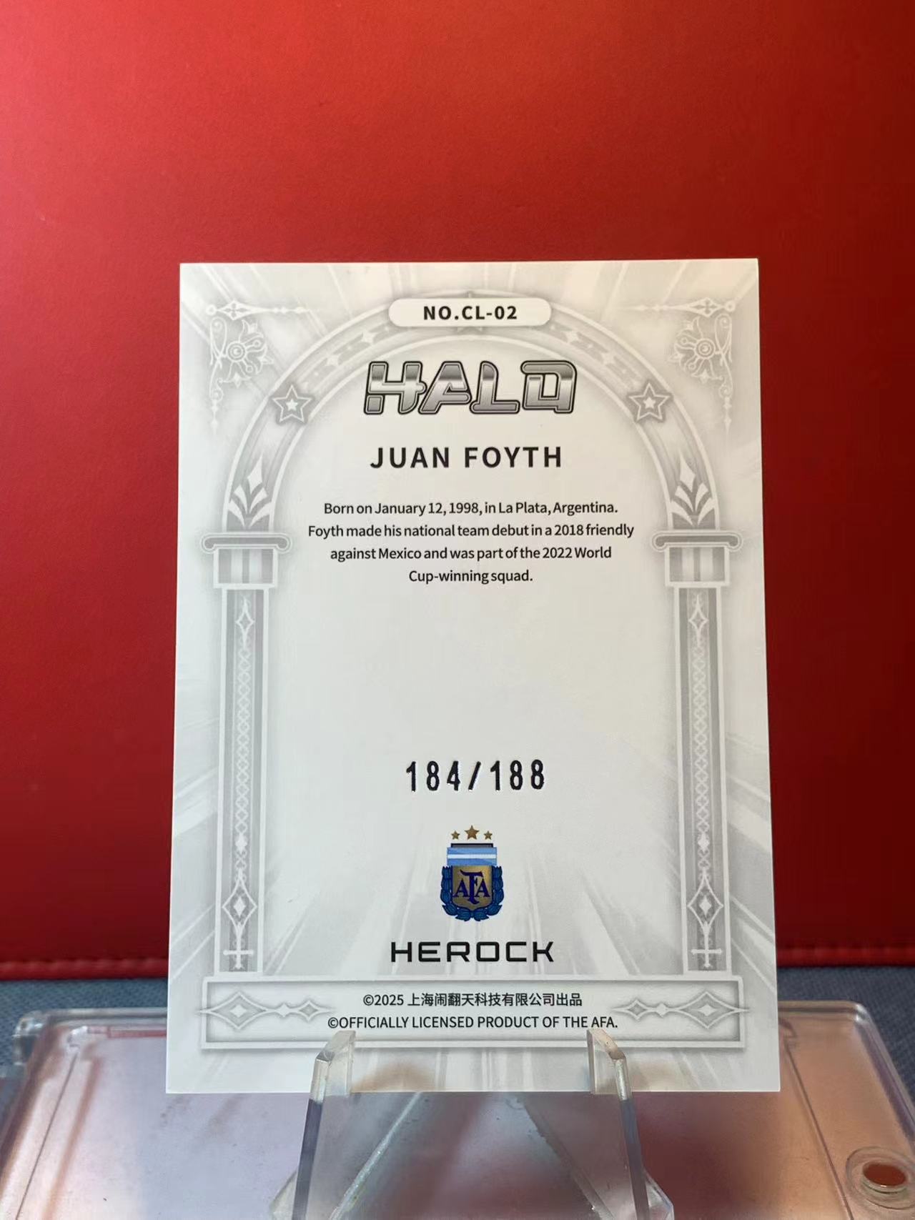 (詹叔代拍)2025 Herock Halo 上海闹翻天 阿根廷队盒 Juan Foyth 福伊特 188编 折射 冠军阵容特卡 顺丰寄付 泰山