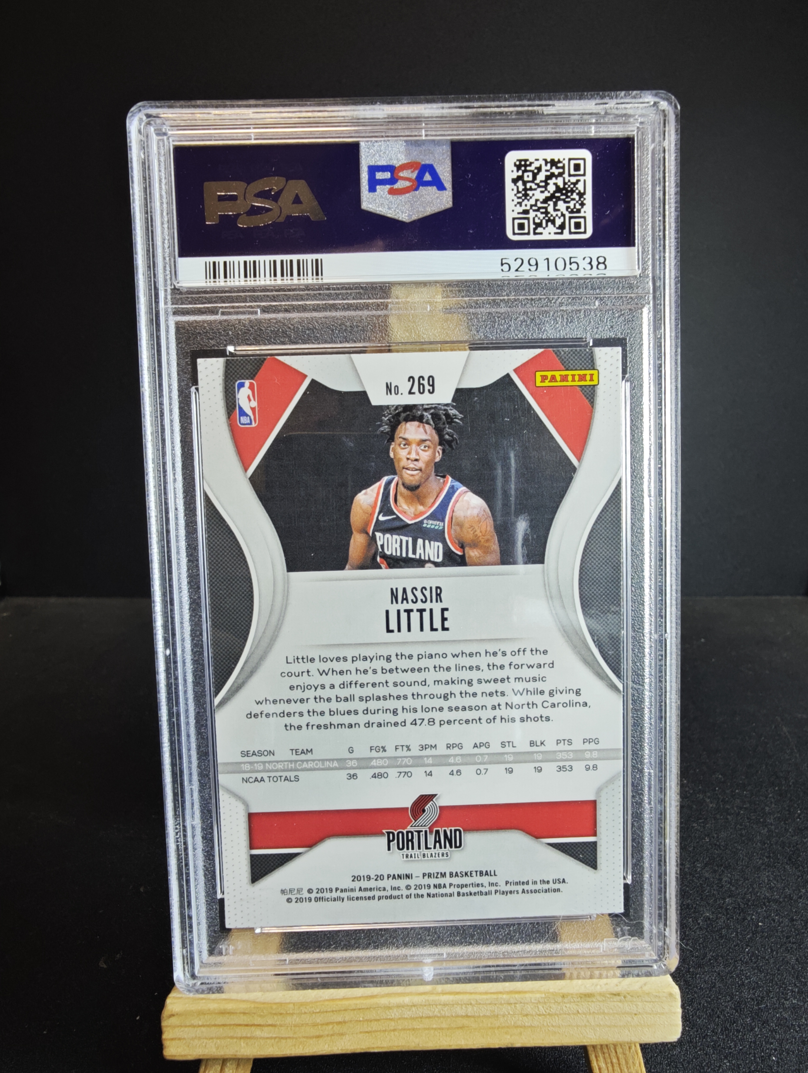 2019-20 Panini Prizm Nassir Little RC prizm 纳西尔 利特尔 新秀 评级 10分 卡品如图 no.2512.3 91代拍