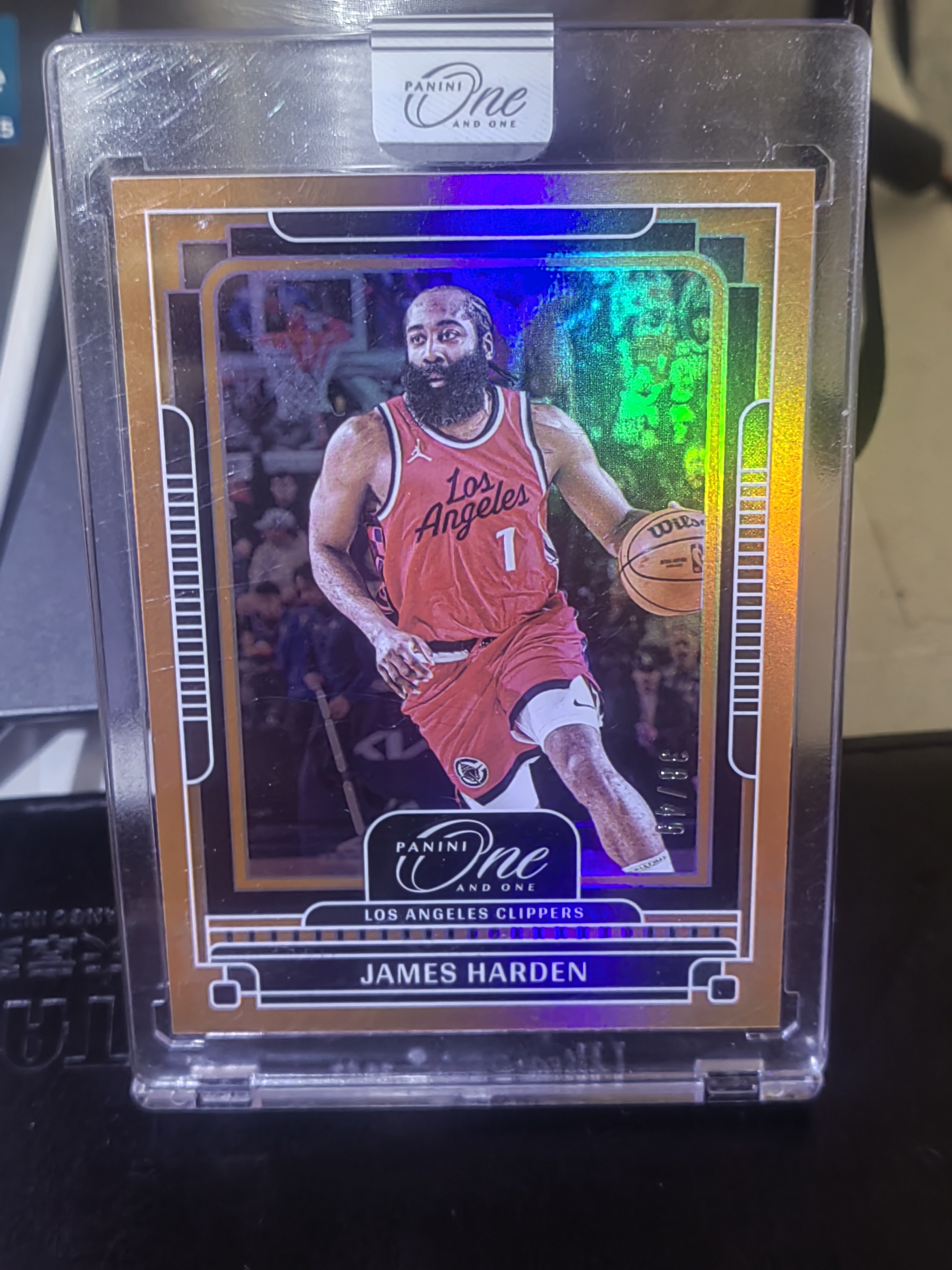 2024-25 Panini One and One James Harden ONE 詹姆斯 哈登 快船 49编 橙折 橙平行 Base 原封砖 小鱼 微瑕 卡品如图