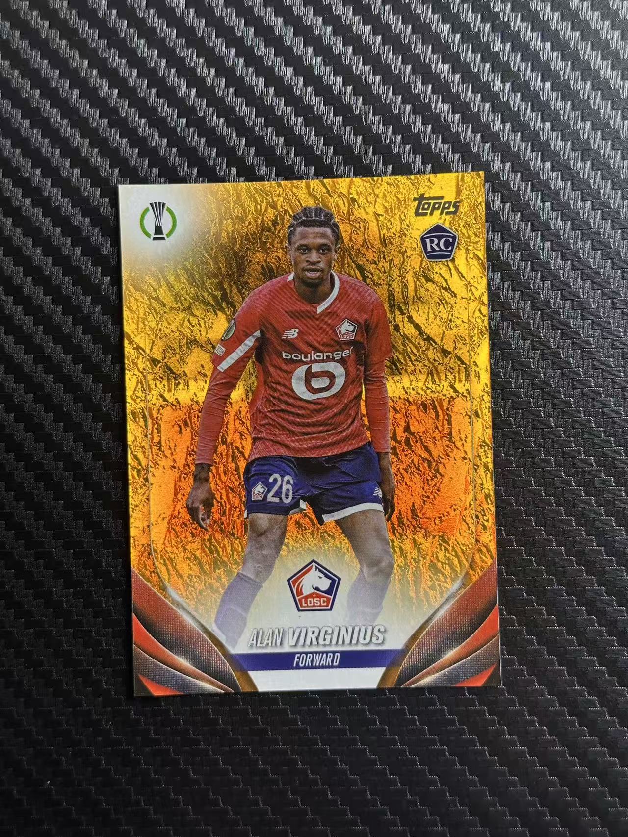 2024 Topps ucc Alan Virginius RC 阿兰 弗吉尼厄斯 新秀 里尔 16/25编 橙玉折 折射 碧玉 欧冠 卡品如图 拍前看描述