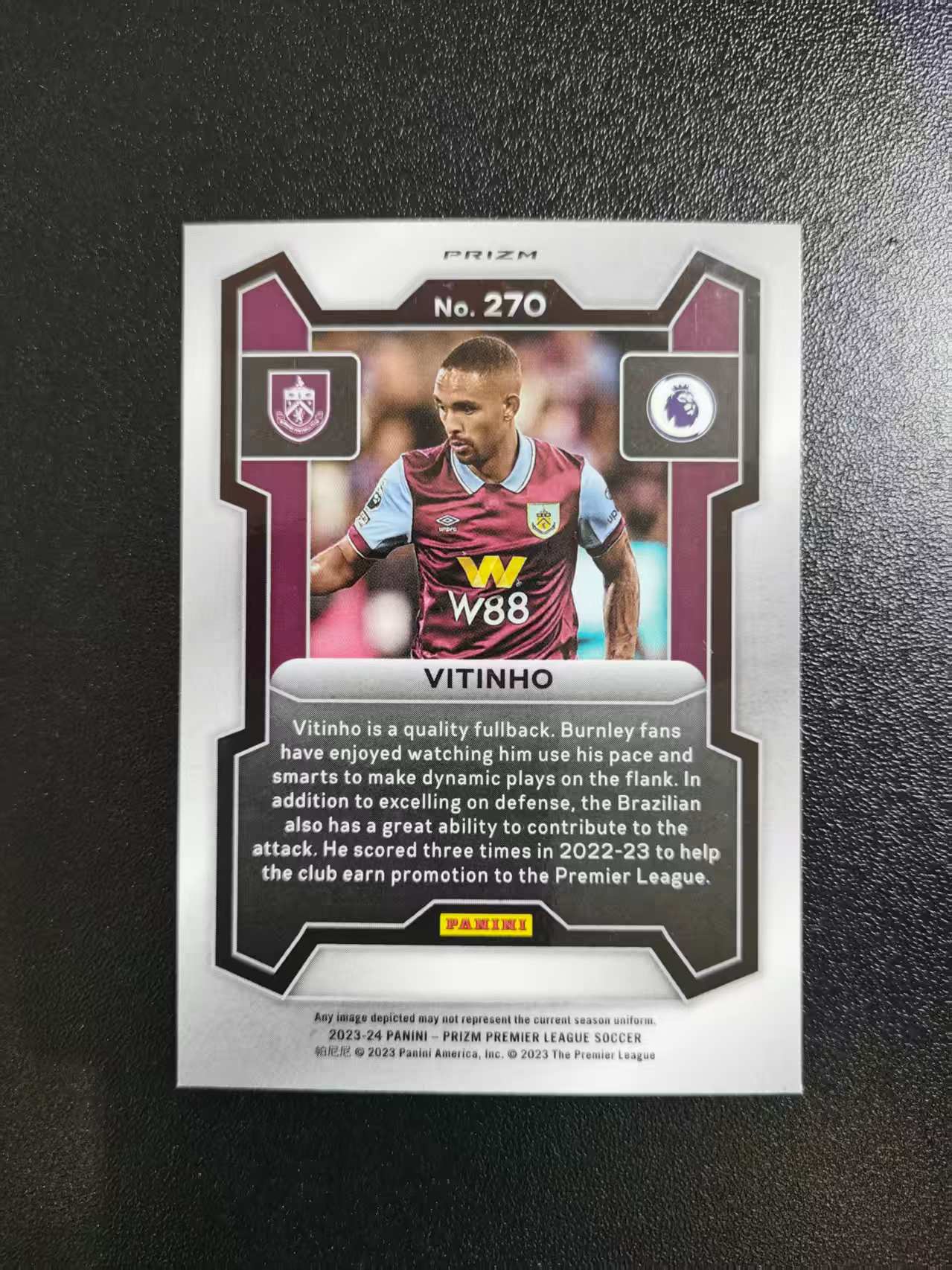 2023-24 Panini Prizm Vitinho RC 维蒂尼奥 伯恩利 新秀RC 英超PZ 折射 收藏凑套 卡品如图 免费代拍CC06