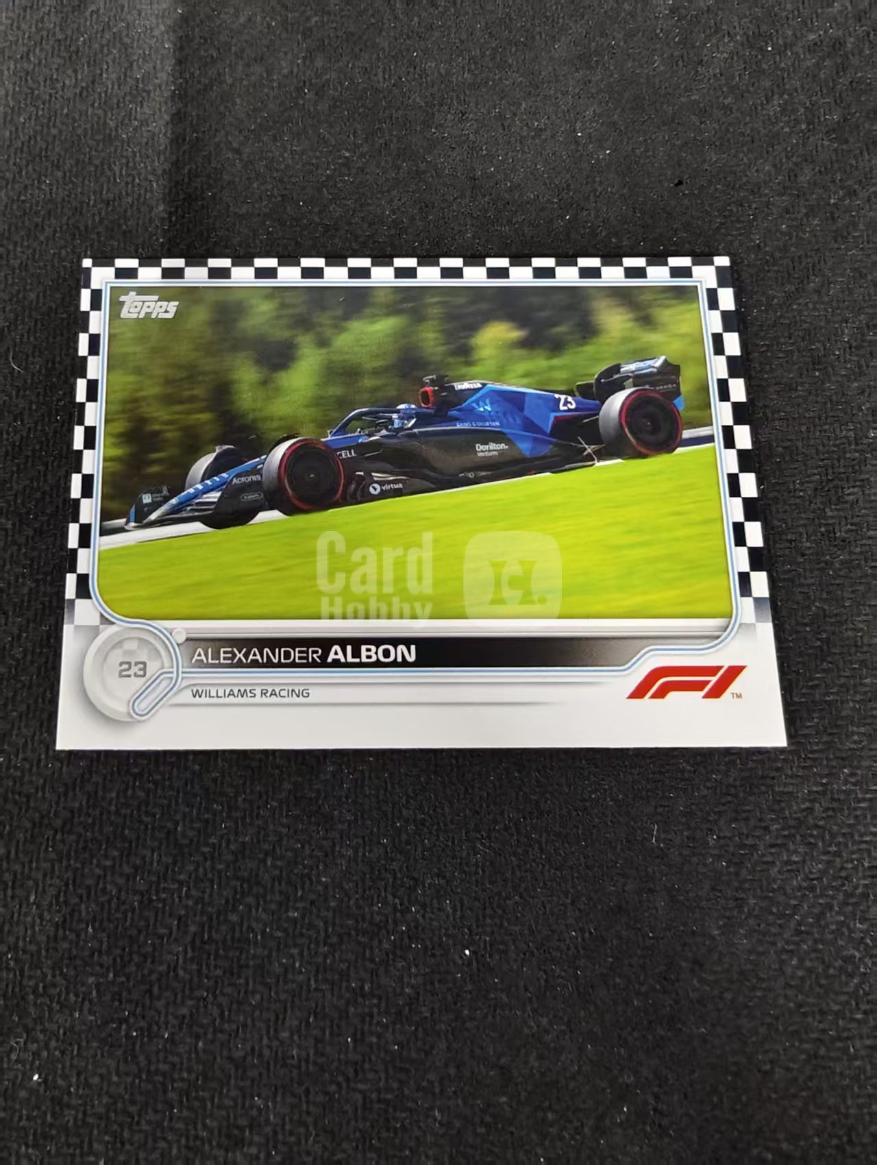 2022 Topps Chrome F1 Alexander Albon F1 威廉姆斯 亚历山大 阿尔本 黑白棋盘 划痕 边角瑕疵@124
