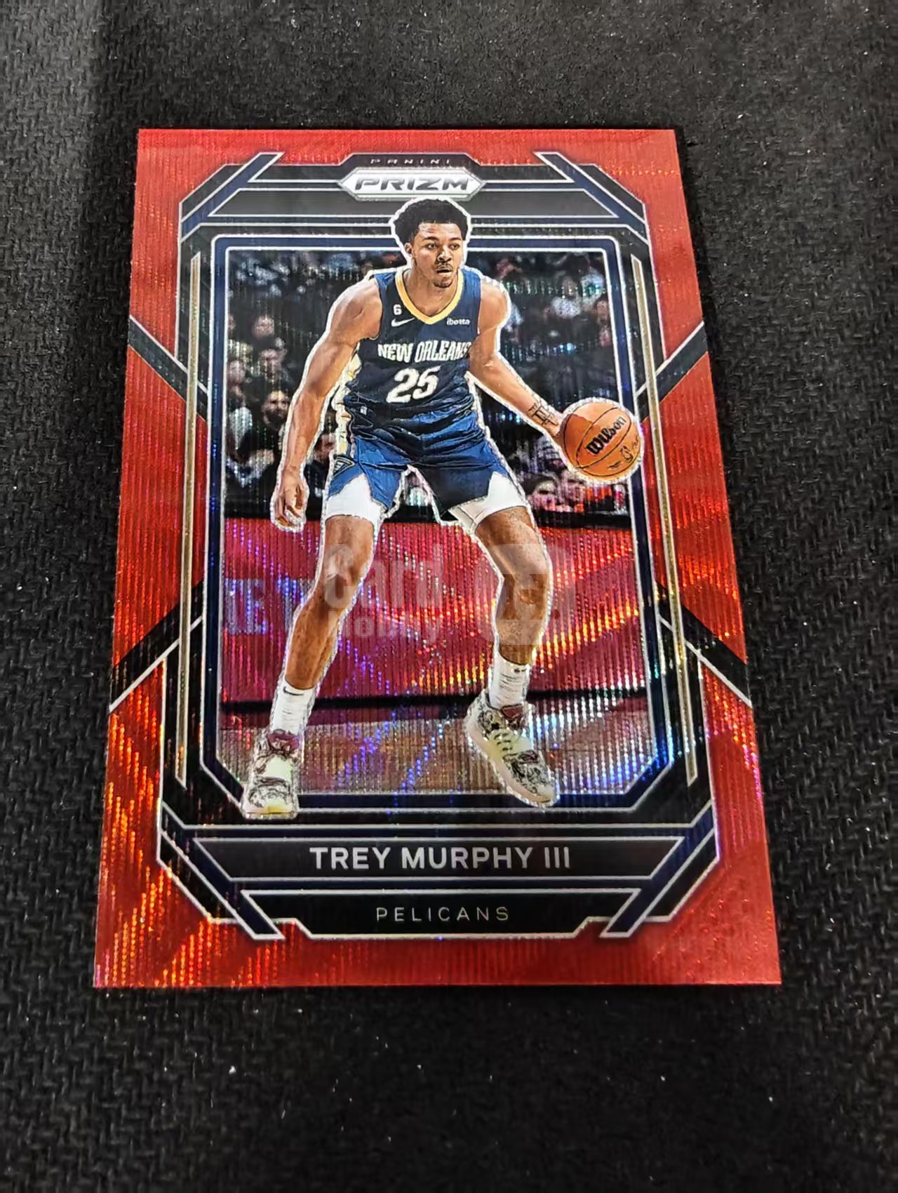 2022-23 Panini Prizm Trey Murphy III 特雷 墨菲三世 鹈鹕 红波纹 PZ 划痕 边角瑕疵 #215