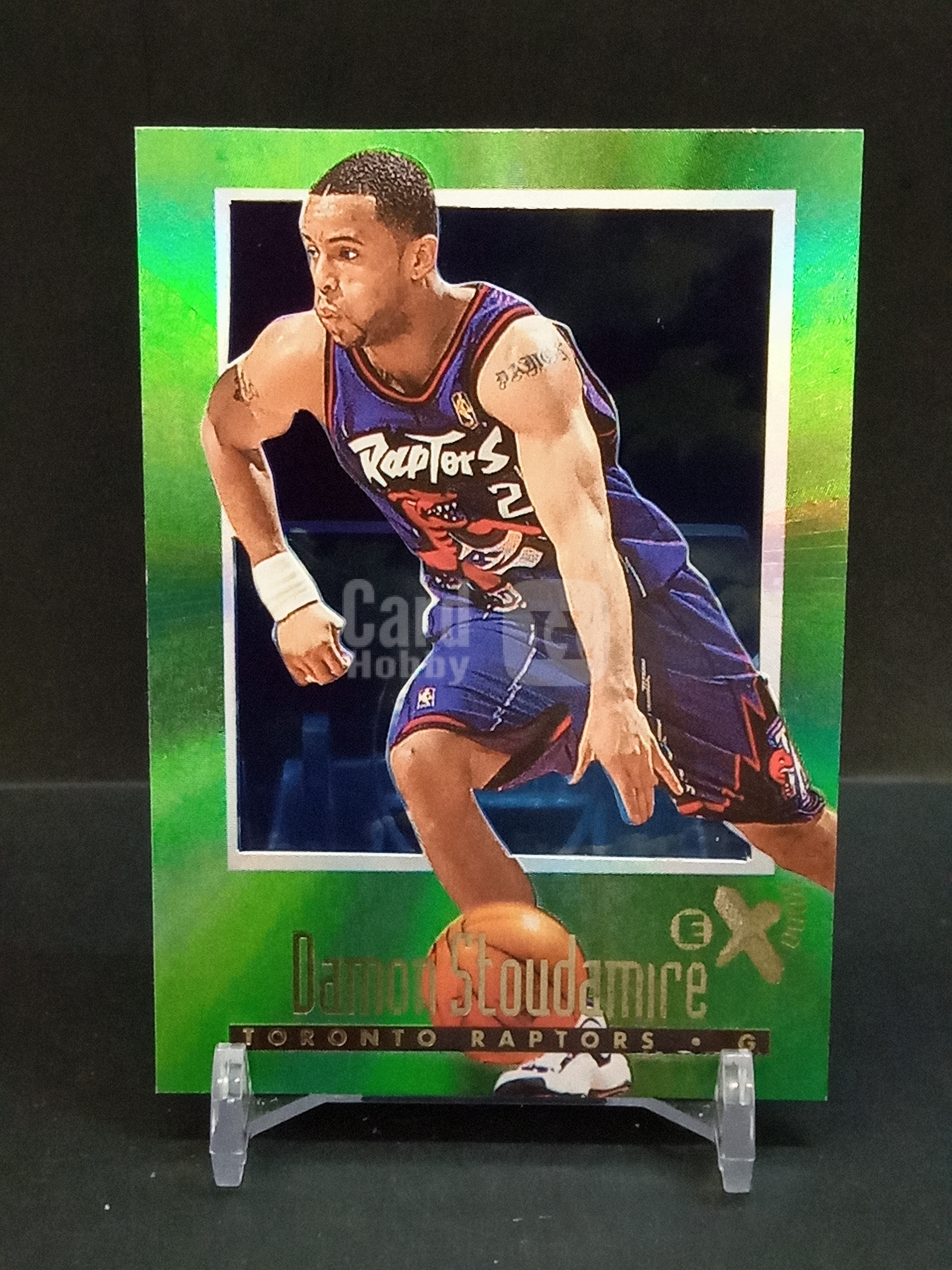 【DC拍卖】9.29小科比 `1996-97 Skybox E-X2000 #71 Damon Stoudamire 达蒙斯塔德迈尔 多伦多猛龙 绿渐变胶片折射老球星卡`