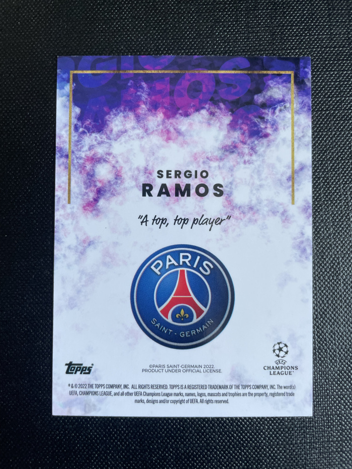 2022 Topps Mourinho Sergio Ramos 【hellfire拍卖】topps 穆里尼奥白金盒 巴黎 西班牙 拉莫斯 base 轻微白边介意勿拍 YN