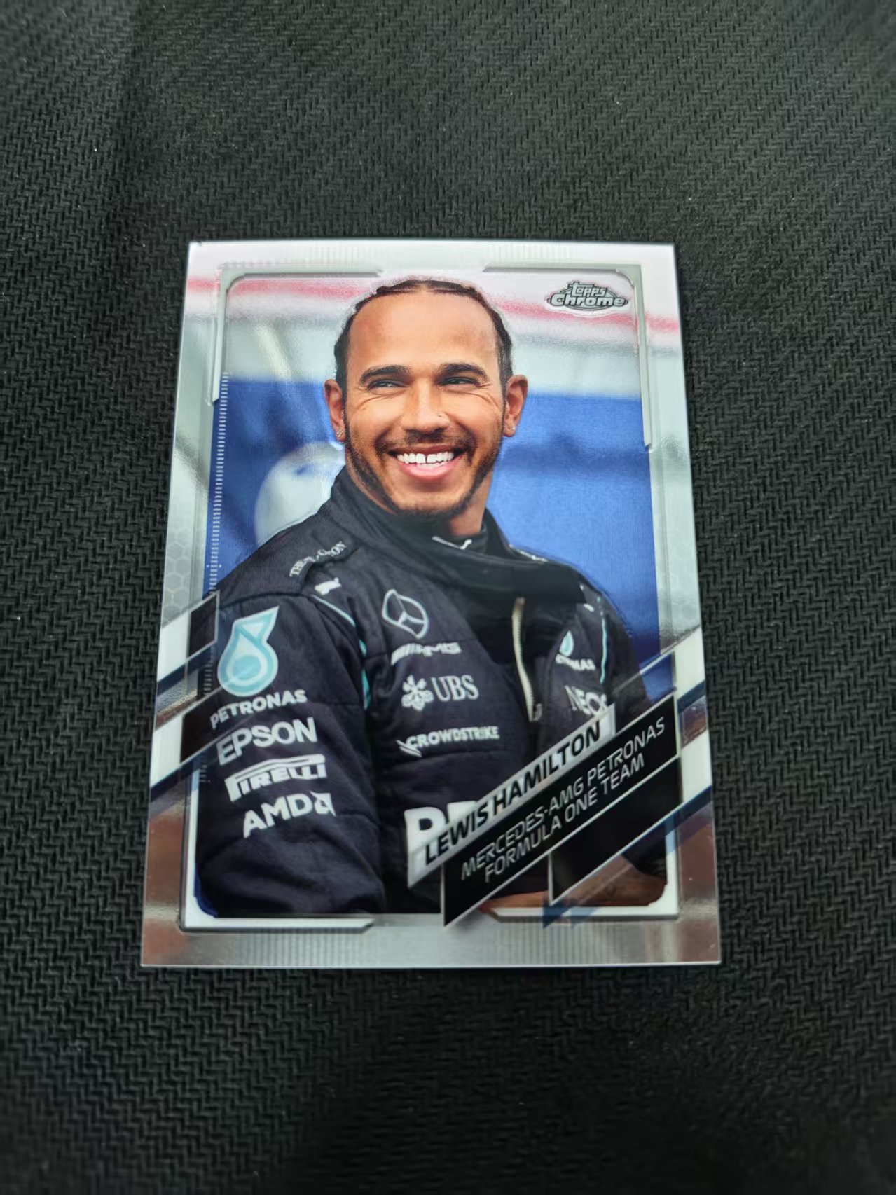 【可合并,不累计】2021 Topps Chrome Lewis Hamilton F1 梅赛德斯奔驰车队 刘易斯 汉密尔顿 划痕 边角瑕疵 #50