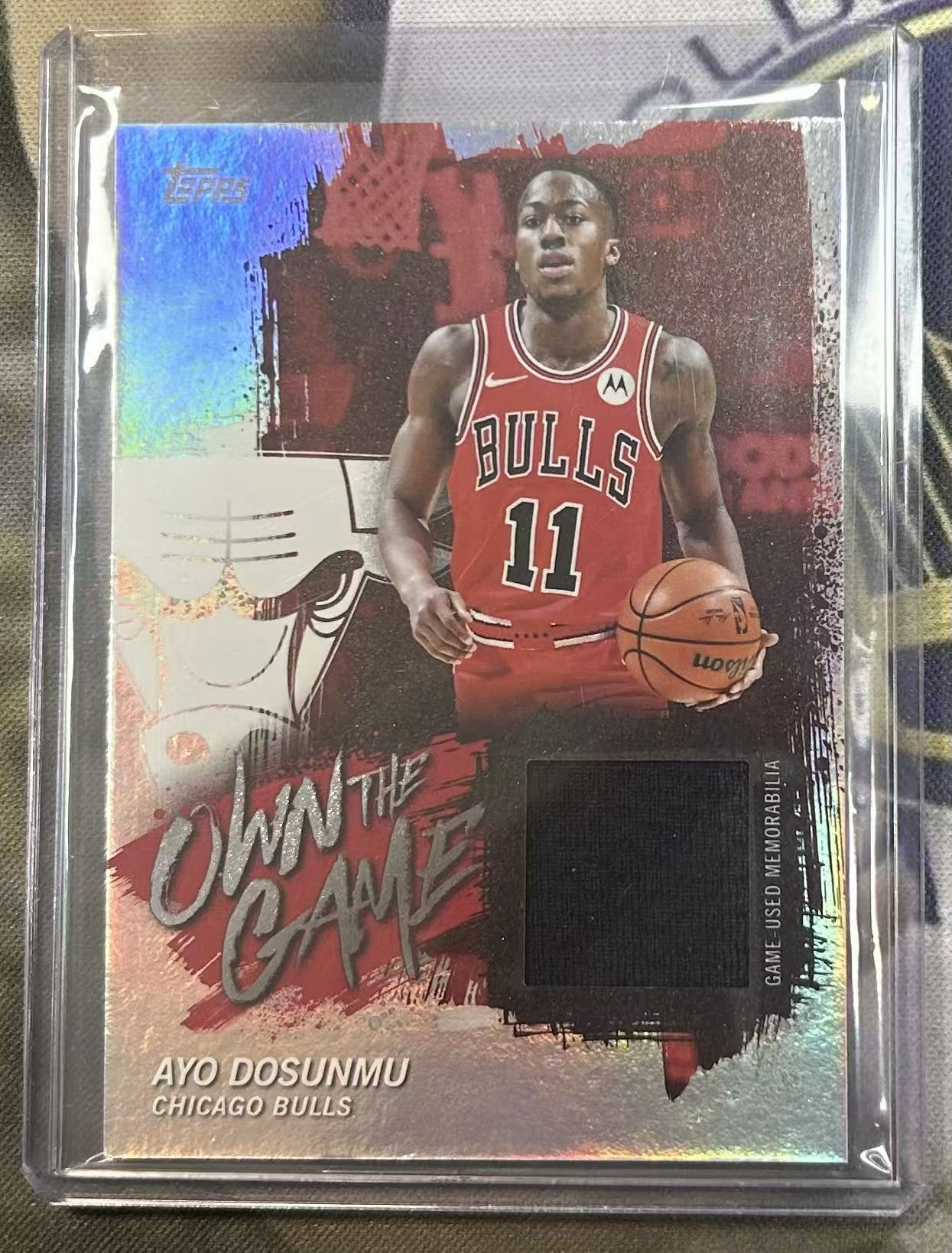 2025-26 Topps Flagship Ayo Dosunmu 公牛 阿约 多孙姆 落场球衣 物料 切割 gu亲穿 卡品如图