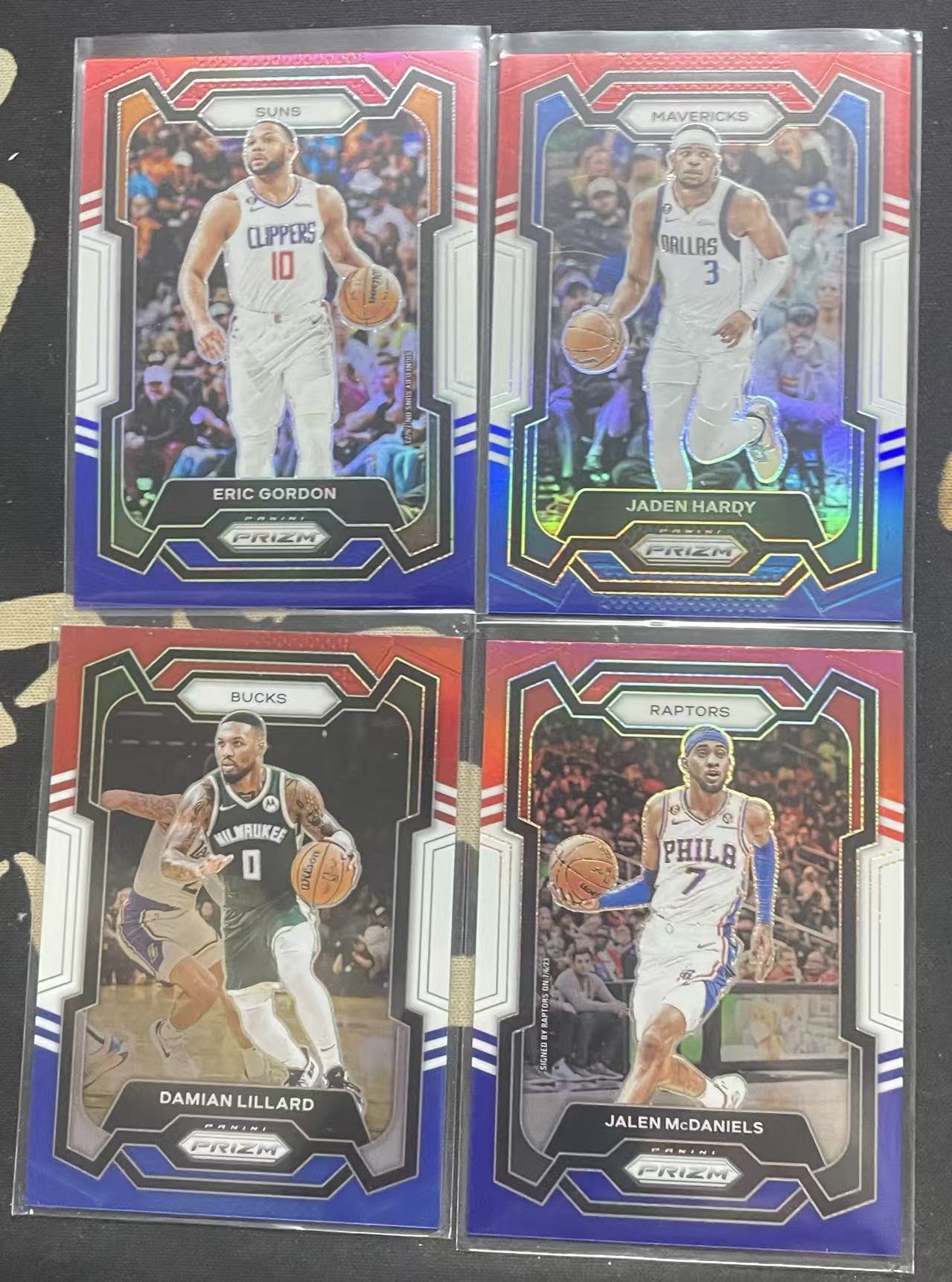 2023-24 Panini Prizm Damian Lillard 达米安·利拉德 埃里克·戈登 杰登·哈迪 杰伦·迈克丹尼尔斯 三色折 折射 打包 pz 值得收藏(猴子卡社)
