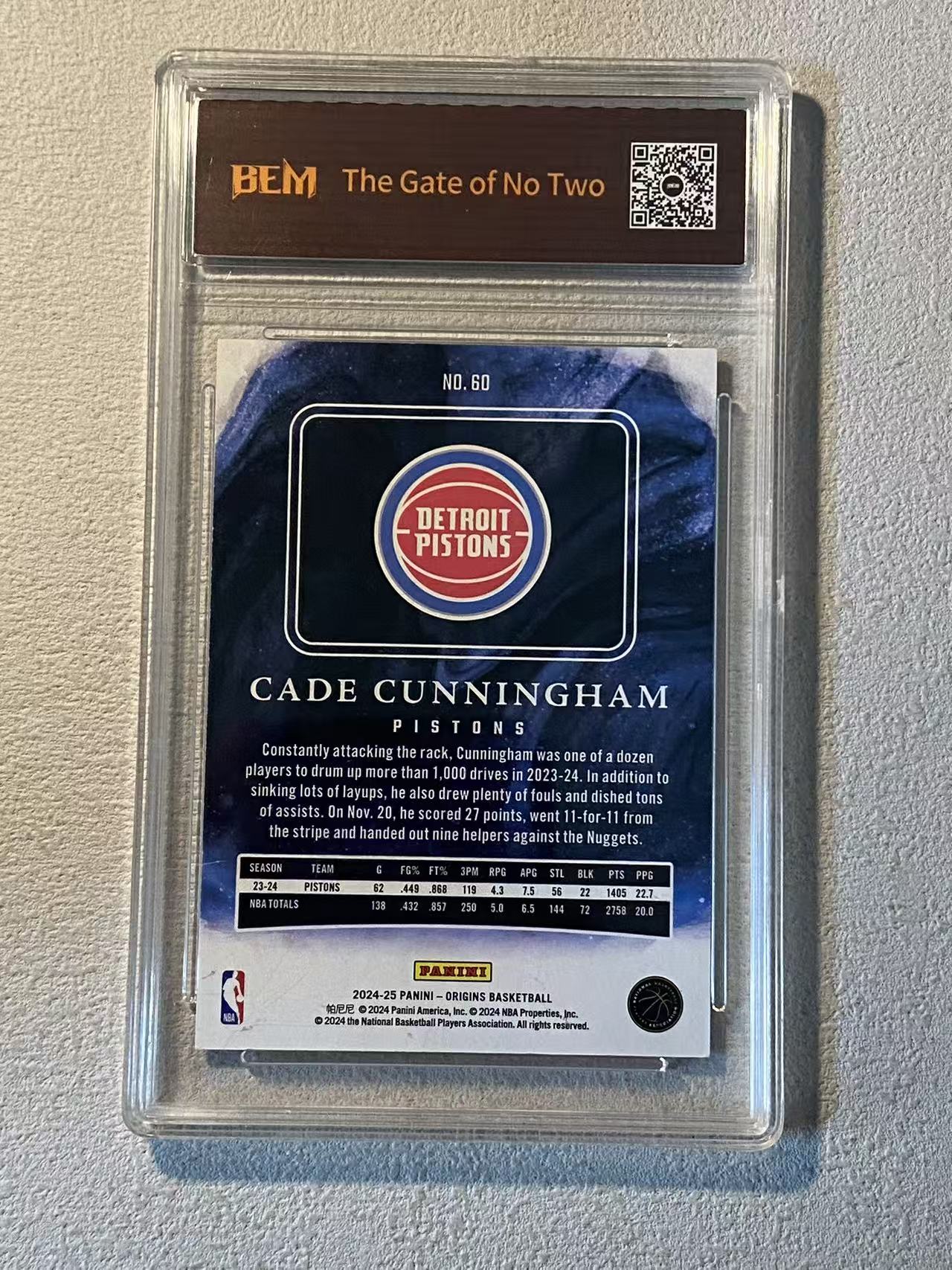 2024-25 Panini Origins Cade Cunningham 起源 活塞 凯德 康宁汉姆 CC /299编 评分9分 收藏必备