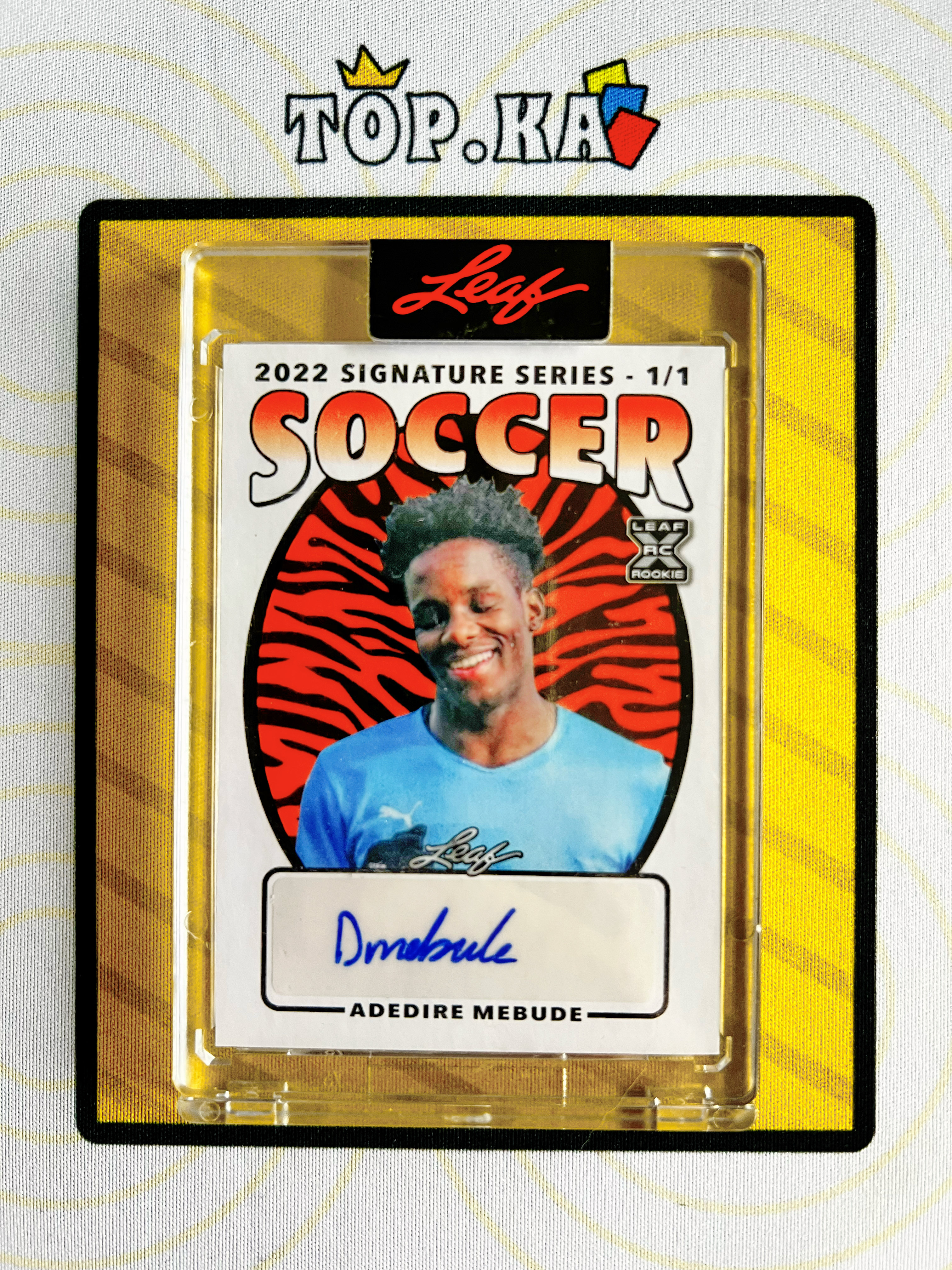 【顶尖卡社】 2022 leaf mebude 国家队 苏格兰 阿德达波 梅布德 签字 RC新秀 1/1编 ofo 原封砖【句号】