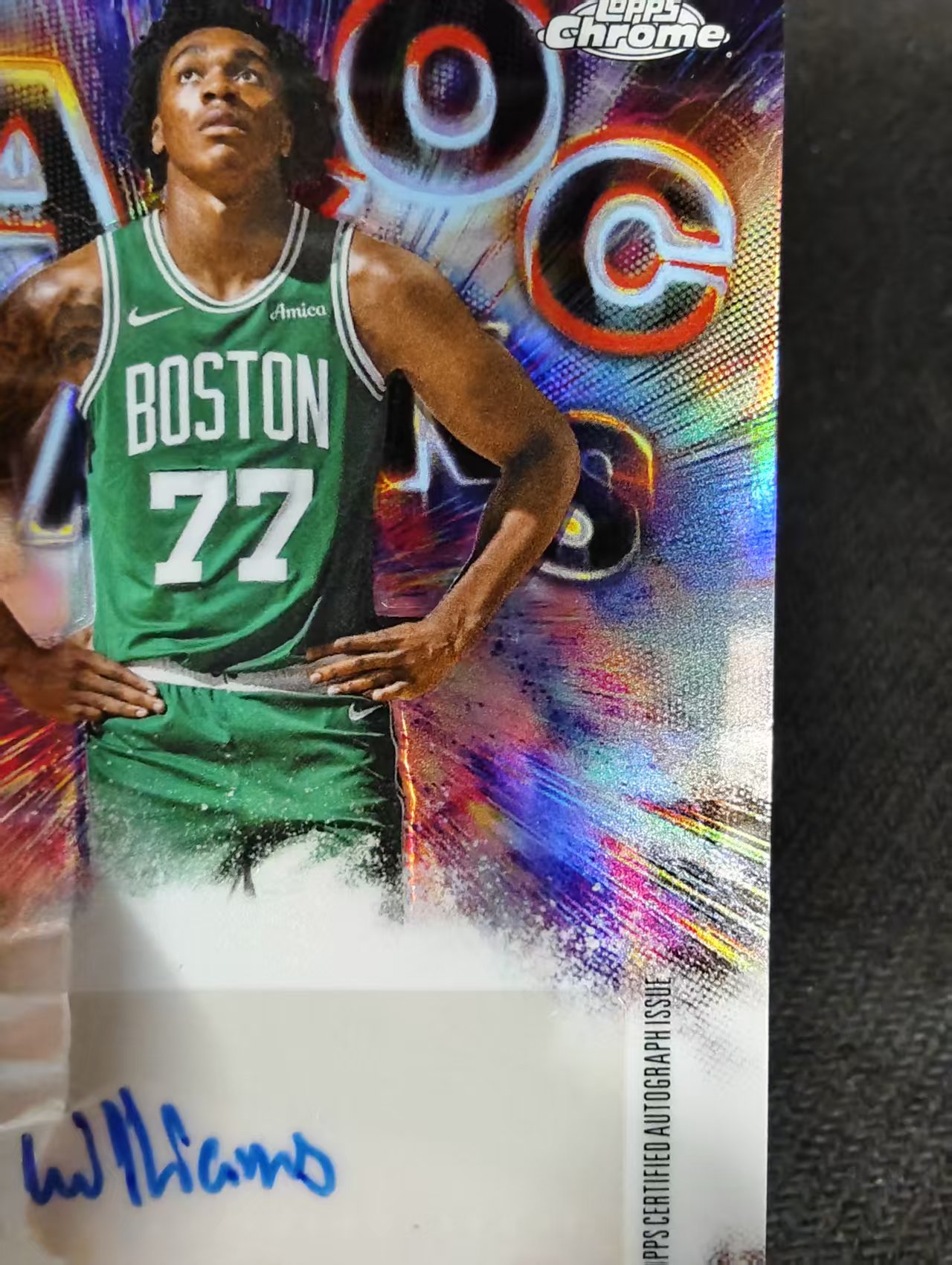 2026 Topps Chrome Update TCU 篮球 Amari Williams 阿马里 威廉姆斯 凯尔特人 RC新秀 签字 浩劫签 银折 瑕疵如图