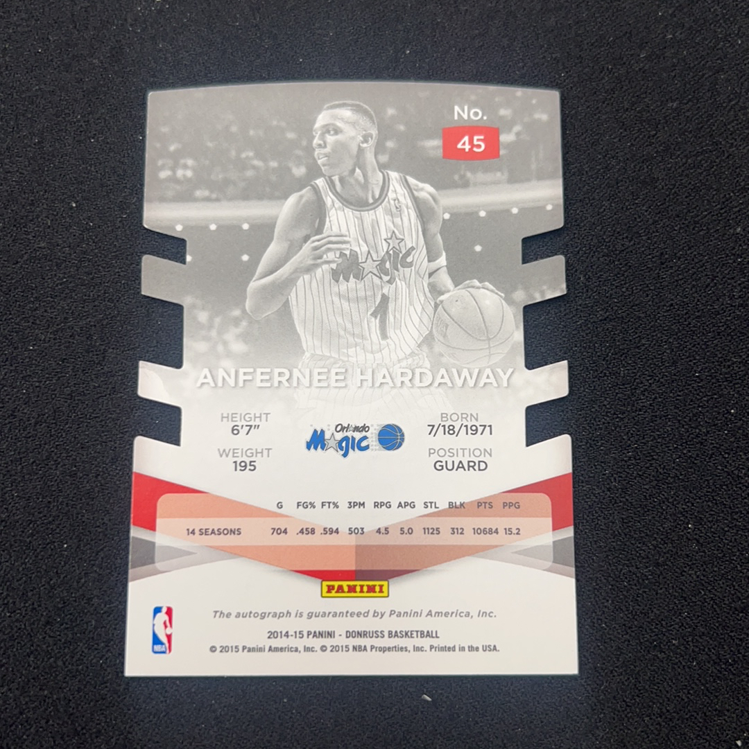 2014-15 Panini Donruss Anfernee Hardaway 【小V代拍】安芬尼 哈达威/便士 魔术 26/74编 签字 贴签 异形 特卡 卡品如图【咬人猫】z