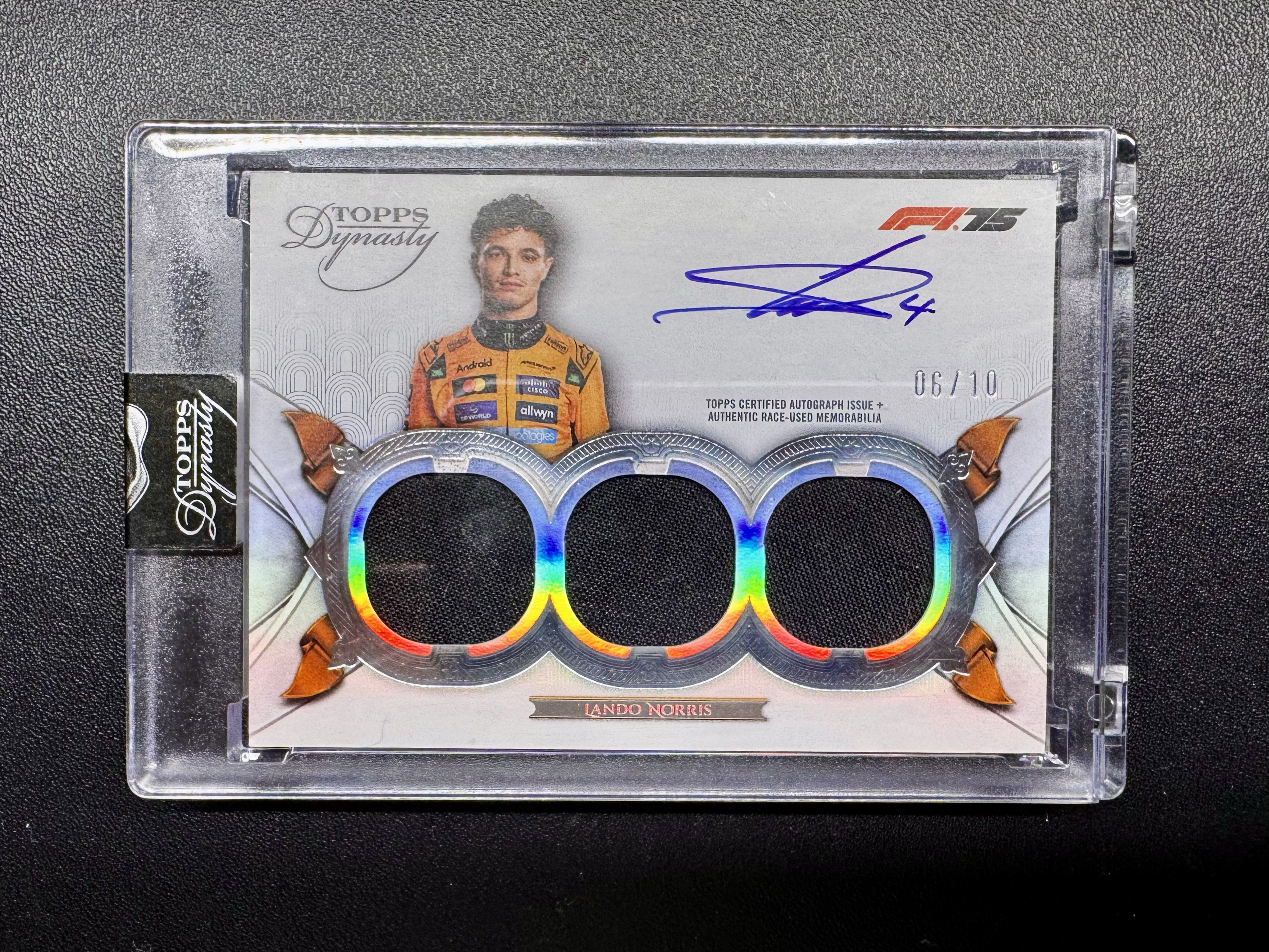 2025 Topps Dynasty Lando Norris 最新F1王朝 高端系列 迈凯轮 兰多诺里斯 诺里斯 签字 卡签 06/10编 ...