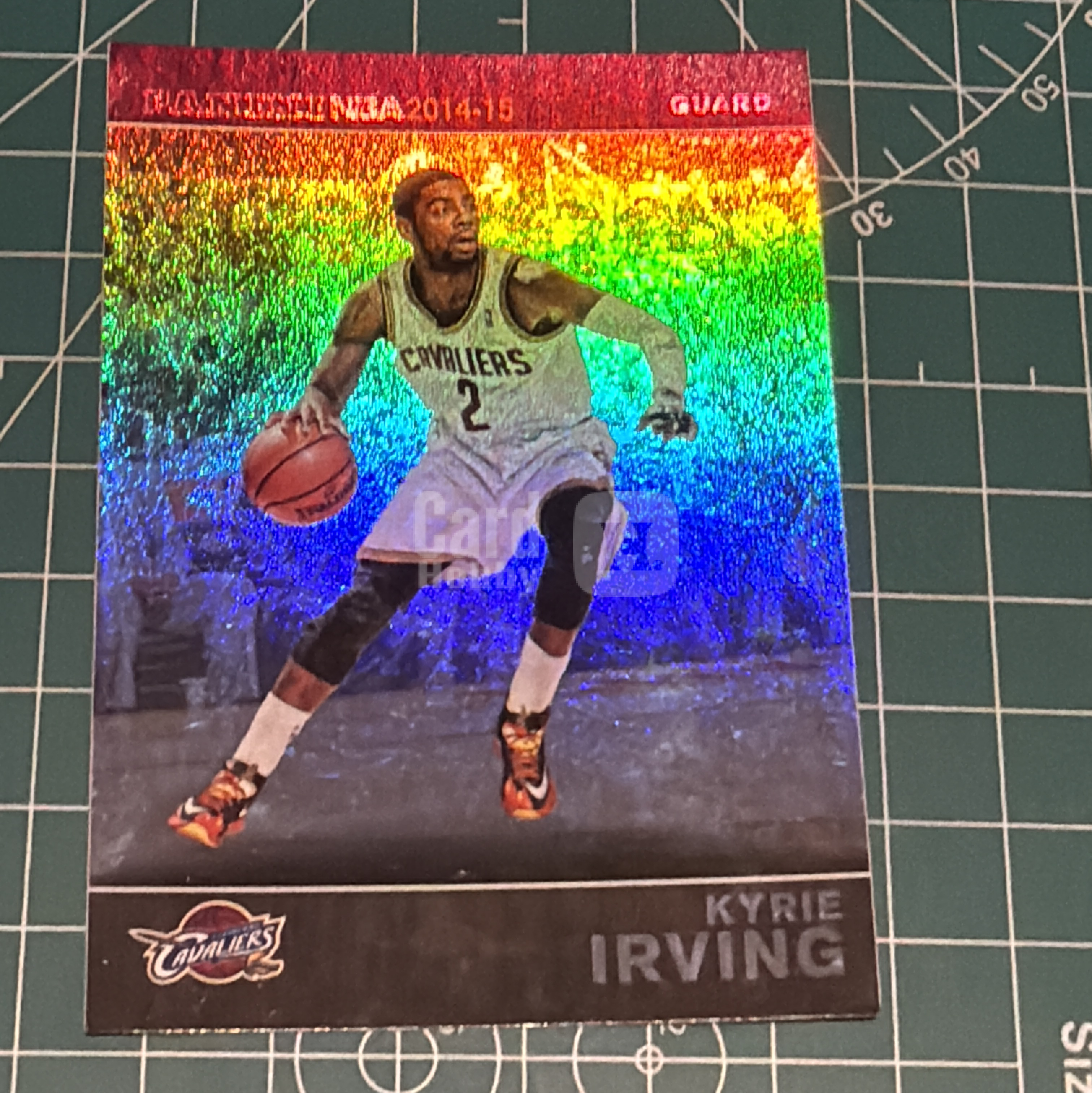 2014-15 Panini Americana Kyrie Irving S.p.a. 凯里欧文 KI2 折射特卡 银折 十年老卡 绝版卡 稀有大比例 收藏必备 小坑