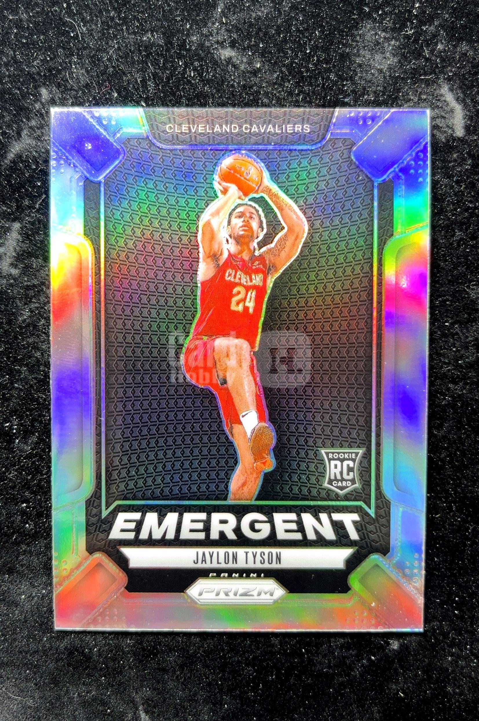 【小白1%代卖】2024 Panini Prizm Emergent 新兴 Jaylon Tyson 杰永·泰森 银折 折射 新秀 RC 卡品如图 高价值 #25 Cleveland 0702