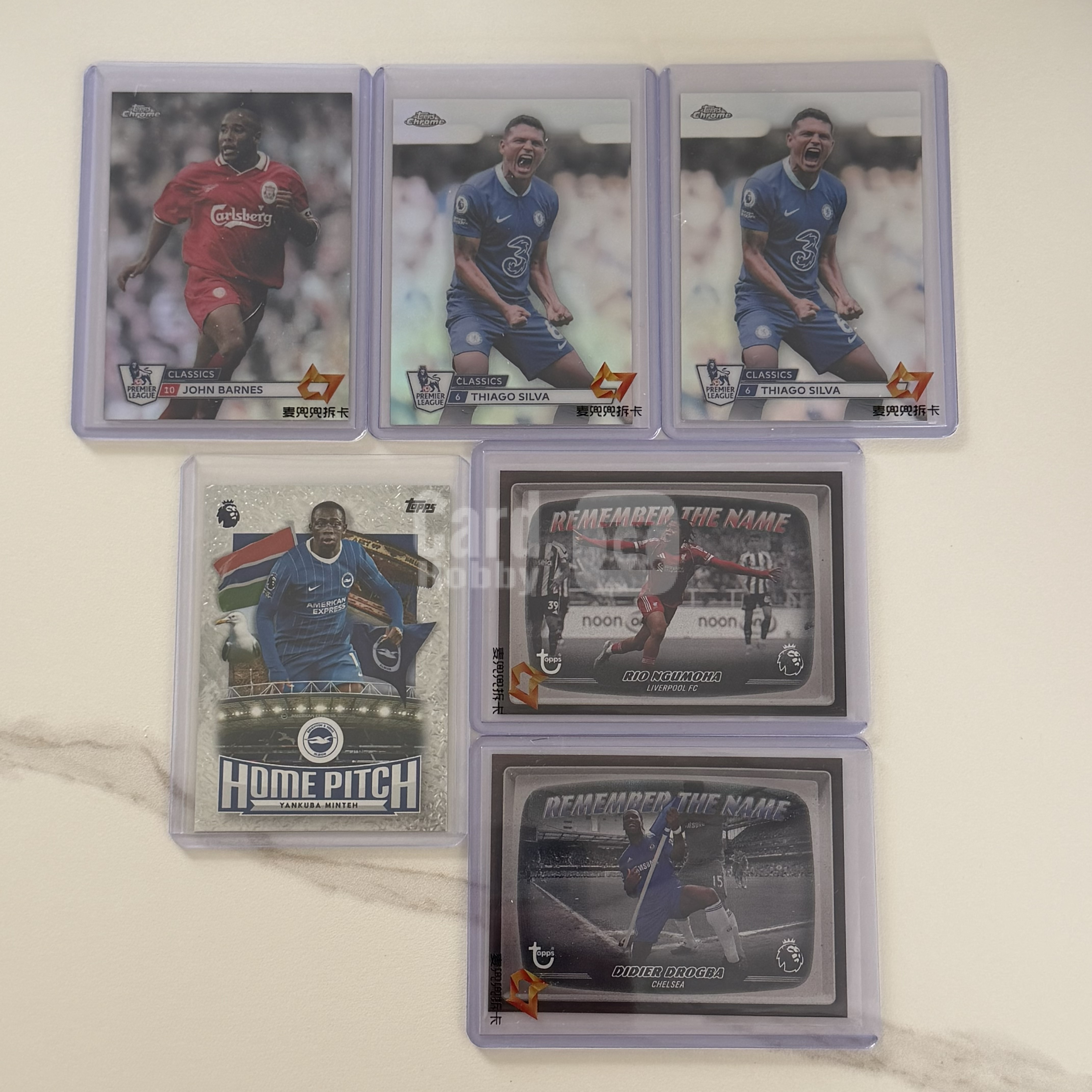 【浩冉拍卖】2026-27 Topps FlagShip 英超旗舰 6张特卡折射Lot打包 蒂亚戈 席尔瓦 德罗巴 恩古莫哈 巴恩斯 足球 #Roy#