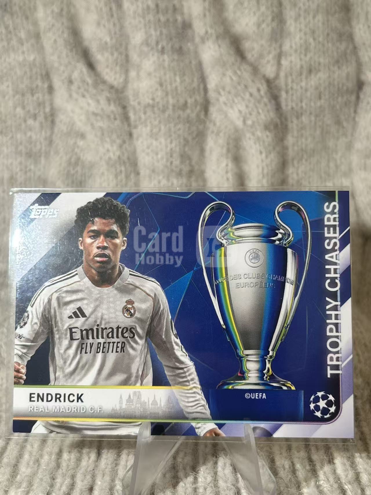 2024-25 Topps UEFA Champions League Jeff Hendrick 恩德里克 - 皇马巴西天才前锋,速度与盘带出色,潜力巨大,Trophy Chasers 奖杯追逐者