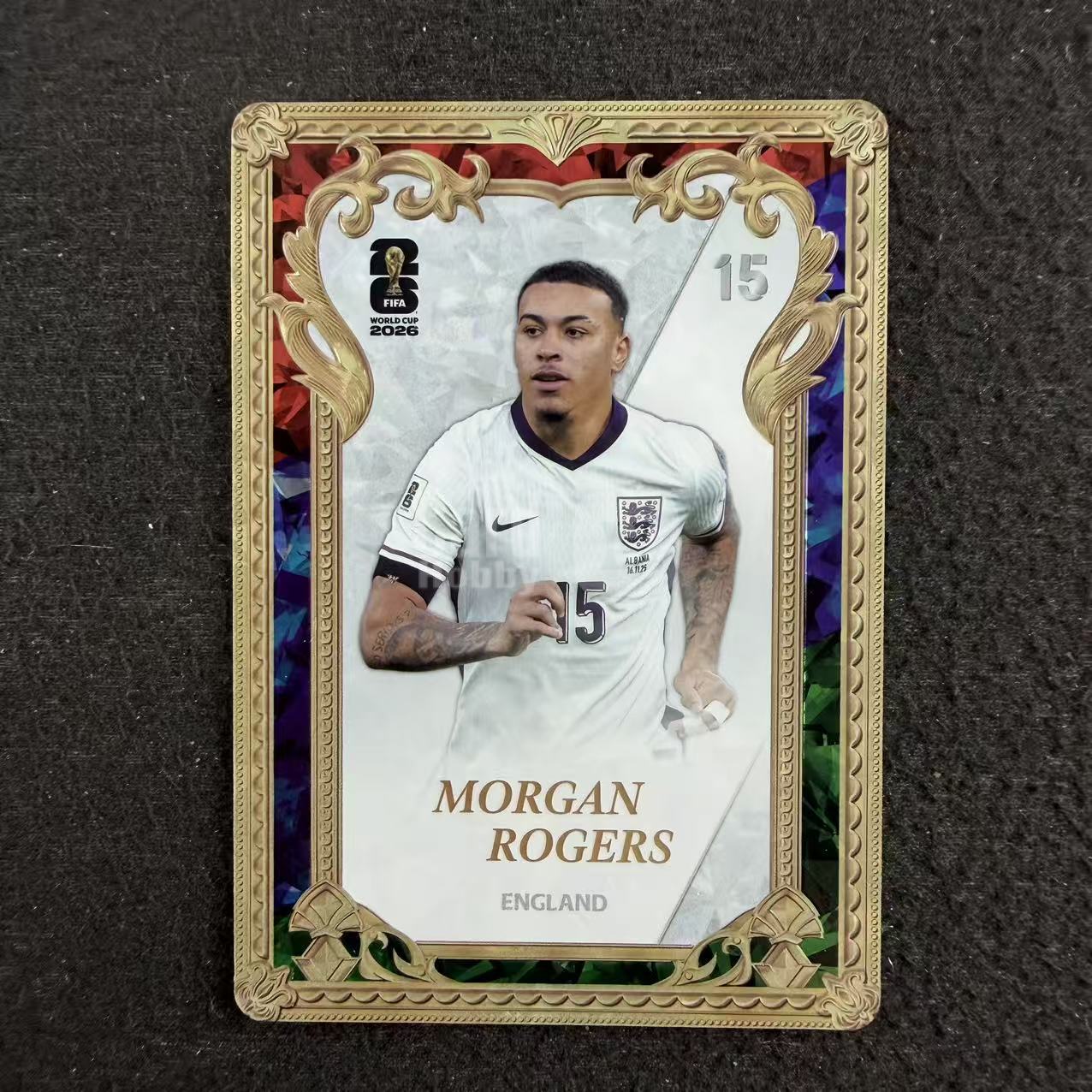 【阿福拍卖】2026 Panini Prizm Morgan Rogers 摩根 罗杰斯 英格兰 399编 鎏金  超凡版 收藏必备（鯕鰍大王）