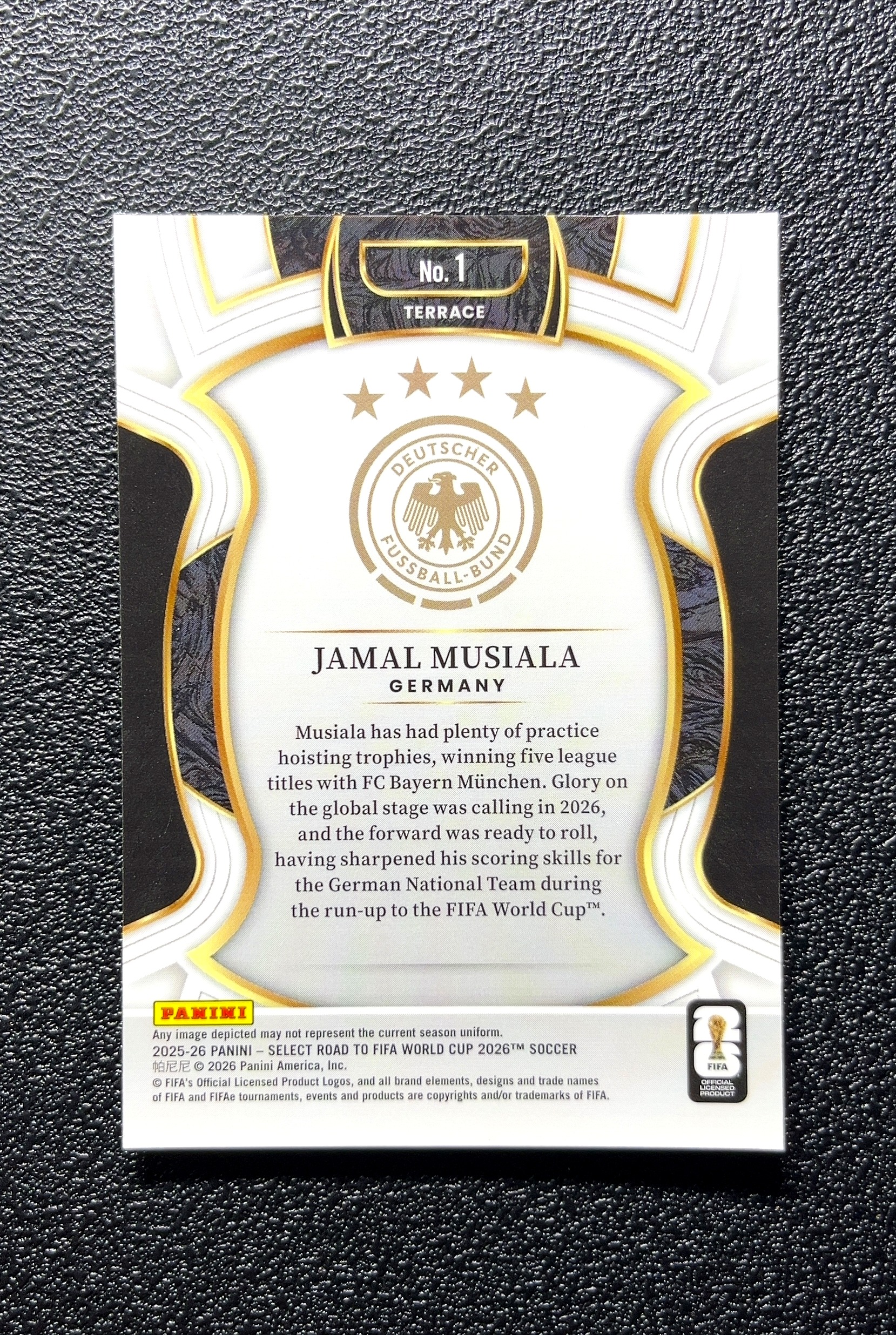 【小白1%代卖】2025 Panini SELECT ROAD TO FIFA WORLD CUP 2026 世界杯之路 Jamal Musiala 贾马尔·穆西亚拉 卡品如图 高价值 0808