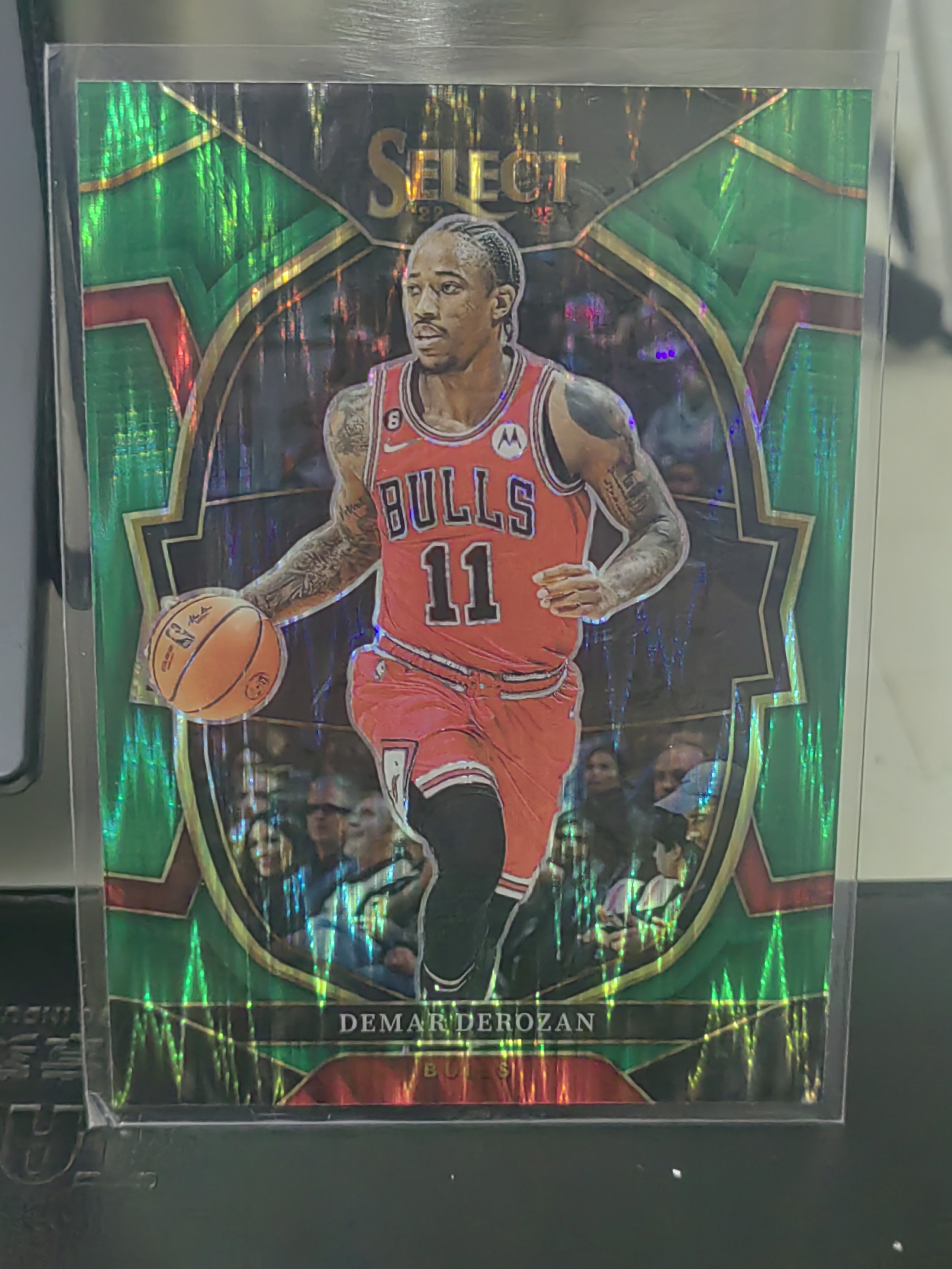 2022-23 Panini Select DeMar DeRozan Select 绿折 绿波纹 德玛尔 德罗赞 公牛 篮 白边白角 不保卡品 卡品如图